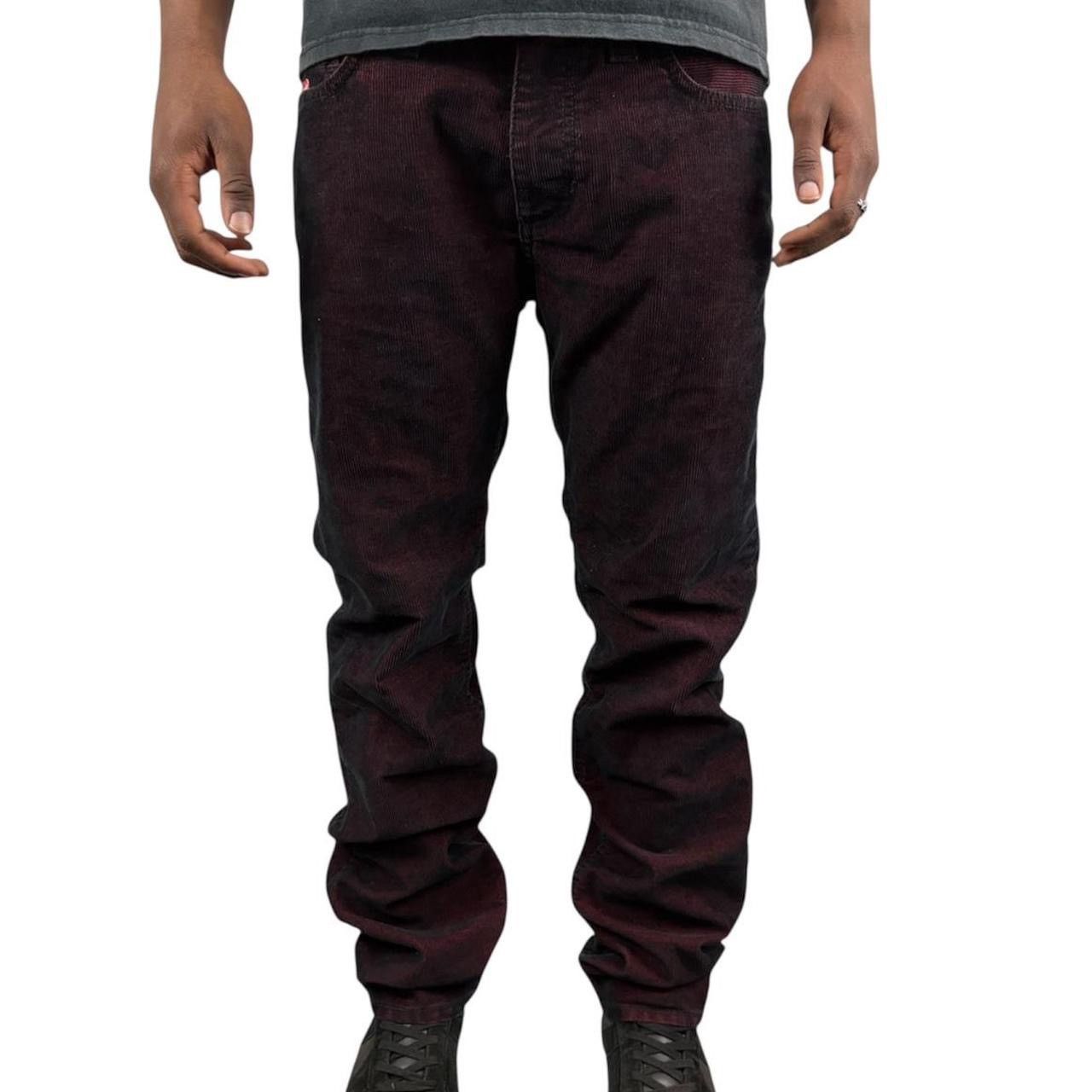 Vans Y2K Vans Red and Black Corduroy 5 Pocket Pants Size US 32 / EU 48 - 2 Thumbnail