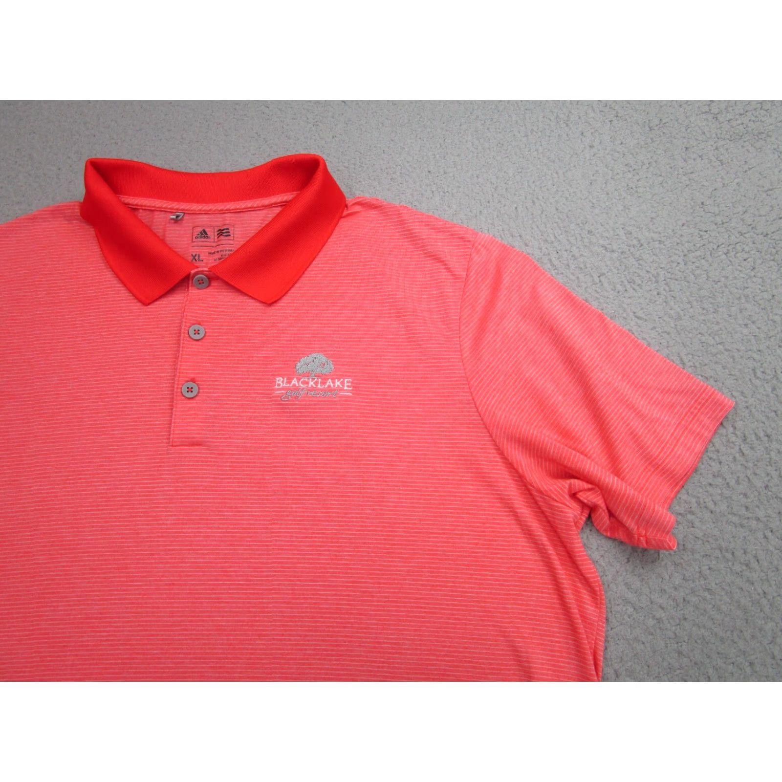 Adidas Adidas Polo Shirt Men XL Red Black Red Orange Striped Golf Resort Course Polo Shirt Adidas Golf Size US XL / EU 56 / 4 - 3 Thumbnail