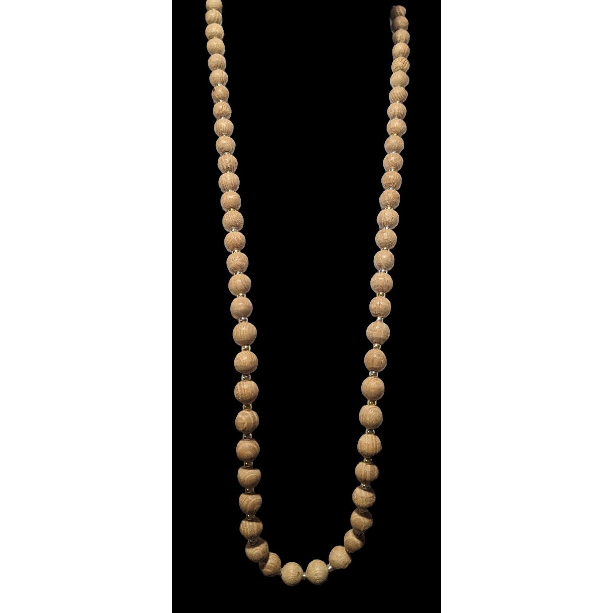 Other Casual Retro Tan Wooden Beaded Necklace Size ONE SIZE - 2 Thumbnail