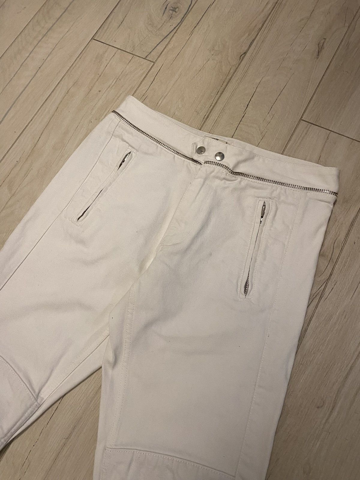 Isabel Marant FW13 Isabel Marant X H&M Biker White Denim Pants Size US 32 / EU 48 - 5 Thumbnail