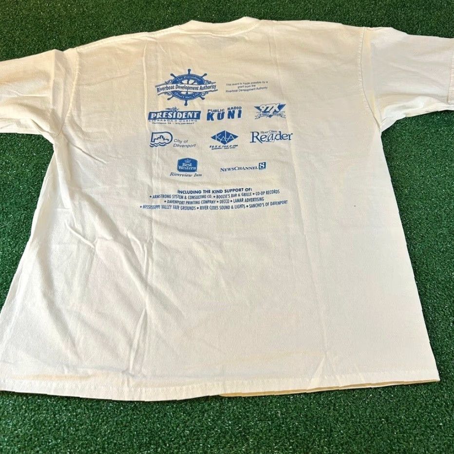 Gildan VINTAGE Gildan T-Shirt Mississippi Valley Blues Fest 1998 Graphic Print White Mens XXL Size US XXL / EU 58 / 5 - 3 Thumbnail