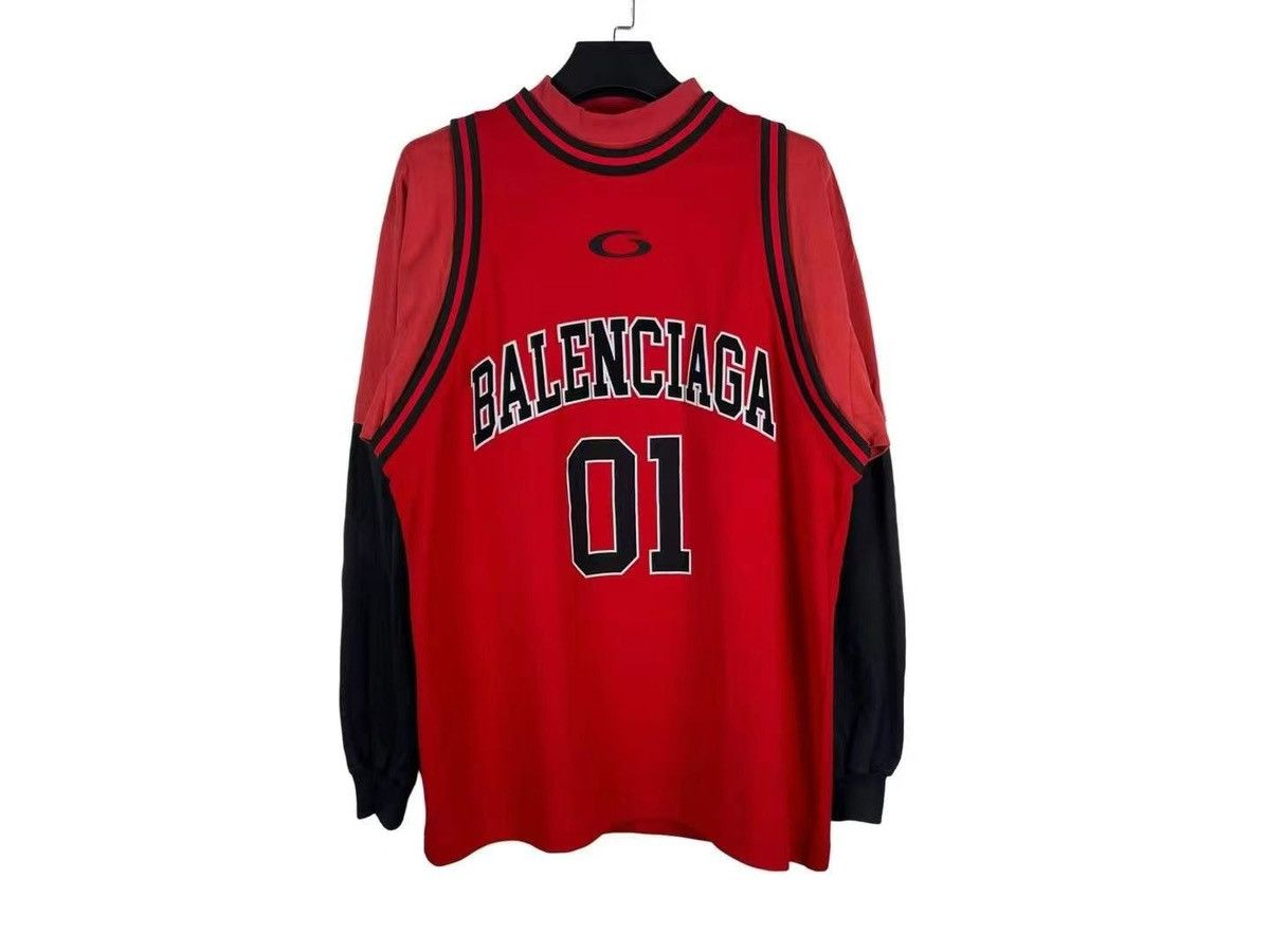 Balenciaga Balenciaga SS25 Layered Jersey Long-Sleeves Size US L / EU 52-54 / 3 - 1 Thumbnail