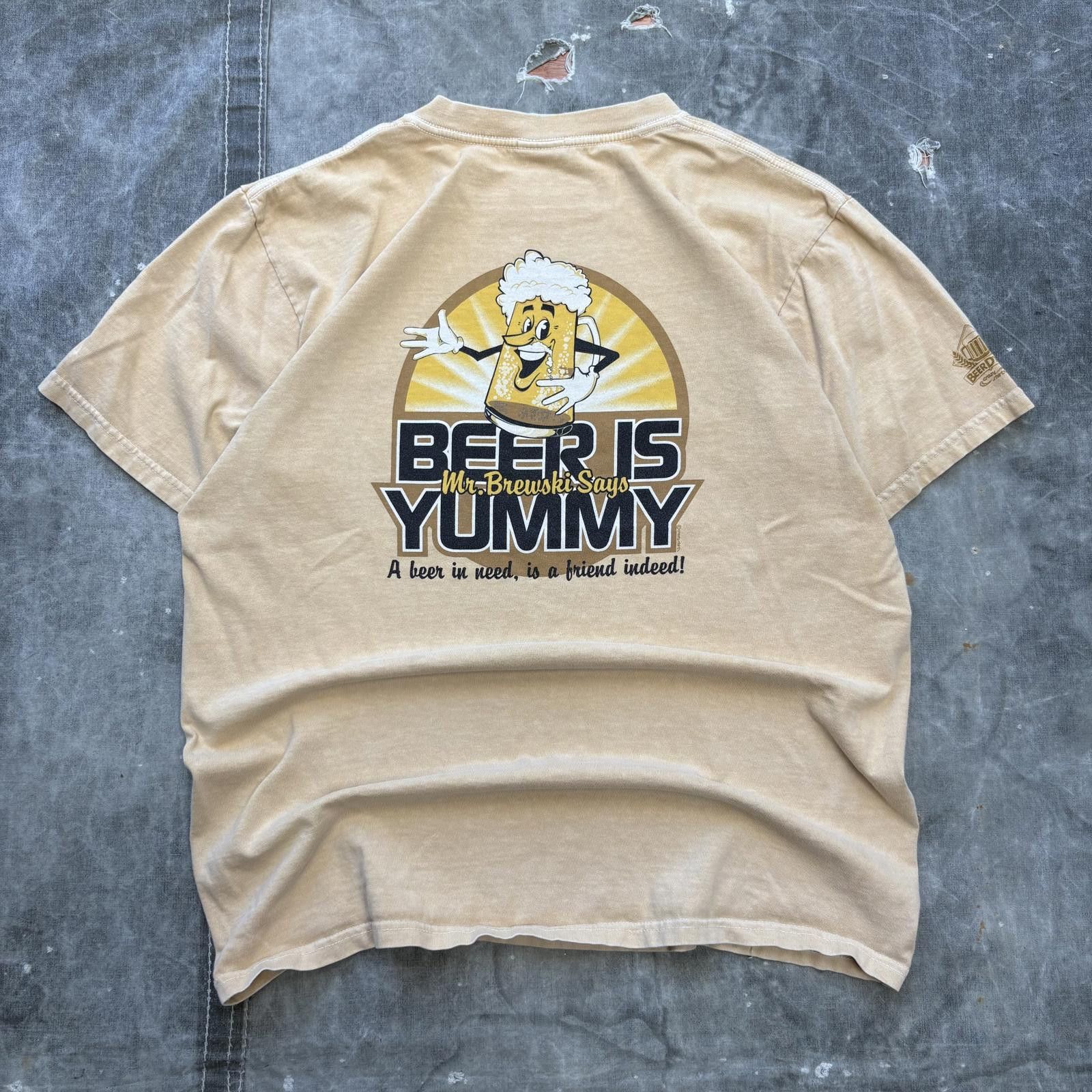Vintage Vintage Y2K Mr. Brewski Beer Is Yummy Funny Alcohol Shirt Size US M / EU 48-50 / 2 - 1 Thumbnail