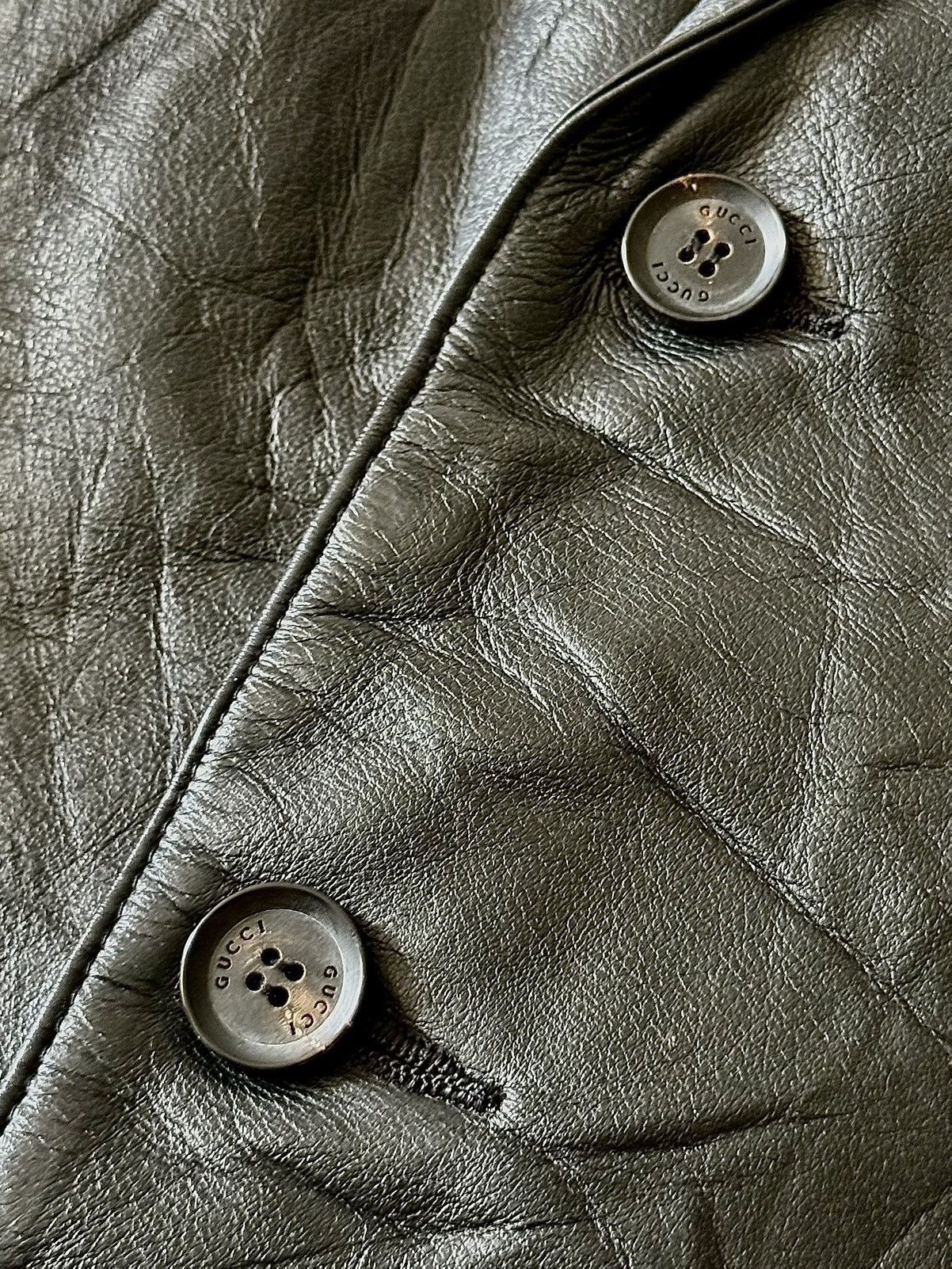 Gucci Gucci - Tom Ford - Leather Blazer Size US M / EU 48-50 / 2 - 9 Thumbnail