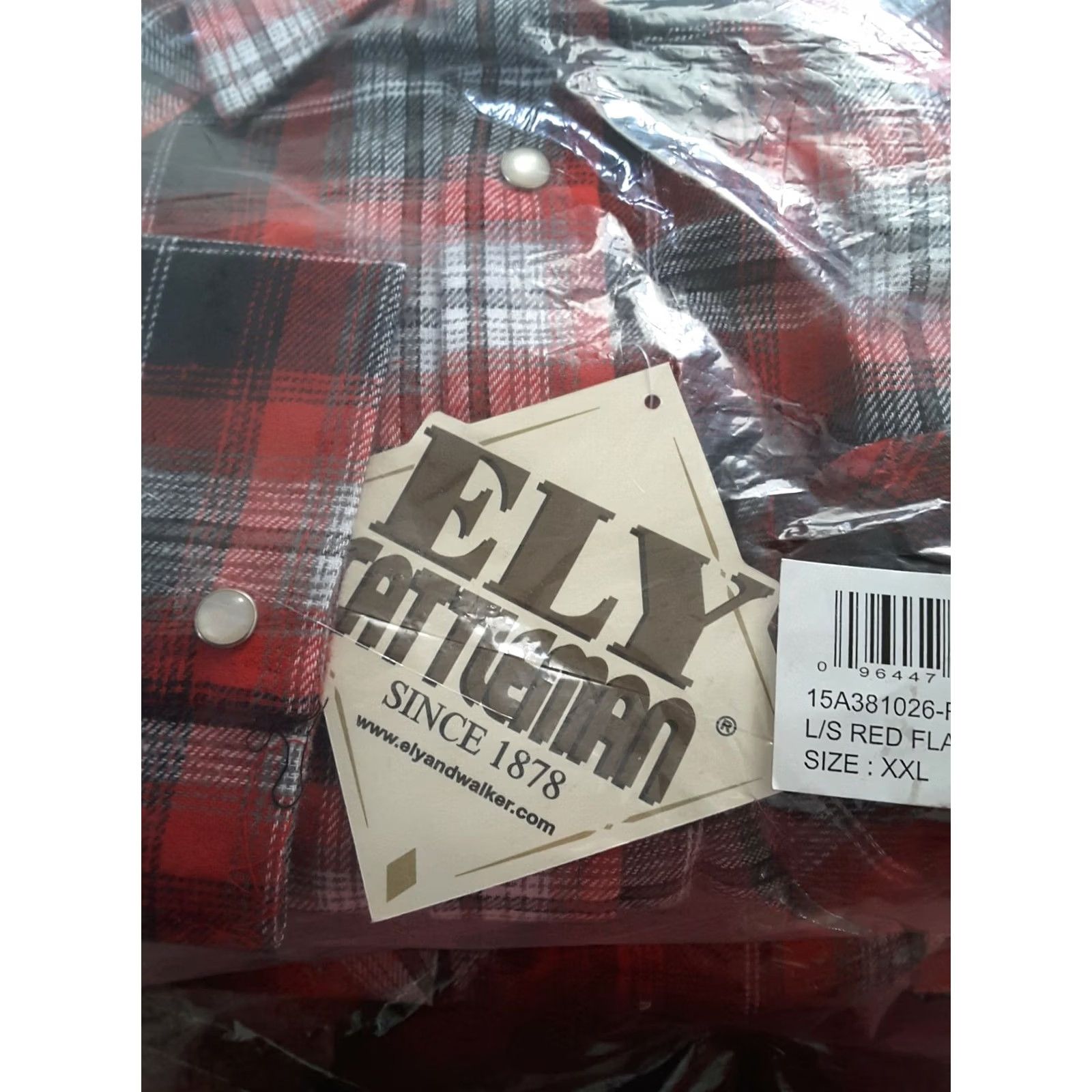 Vintage VINTAGE Ely Cattleman Men’s Long Sleeve Western Flannel Red Plaid Size 2XL Shirt Mens Regular Red Plaid Western 2XL Button-Up Size US XXL / EU 58 / 5 - 2 Thumbnail