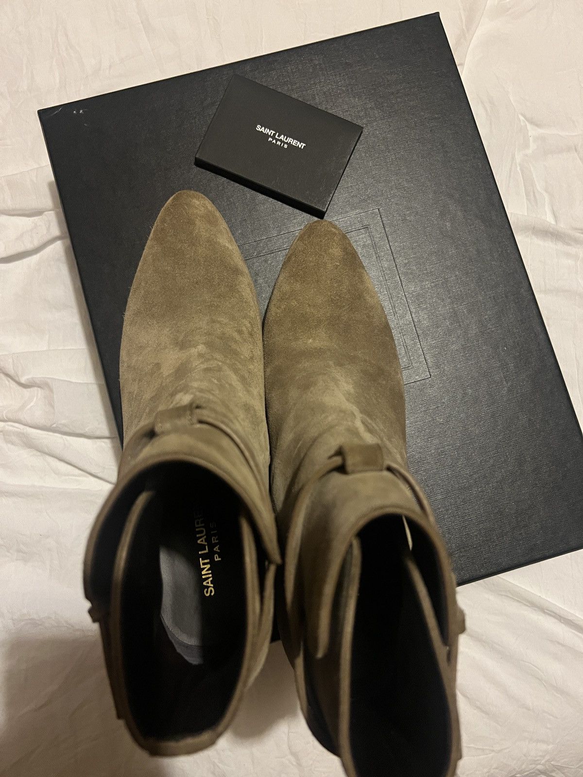 Saint Laurent Paris × Yves Saint Laurent YSL Jodhpur Buckle Boots in Suede Size US 9.5 / IT 39.5 - 4 Thumbnail