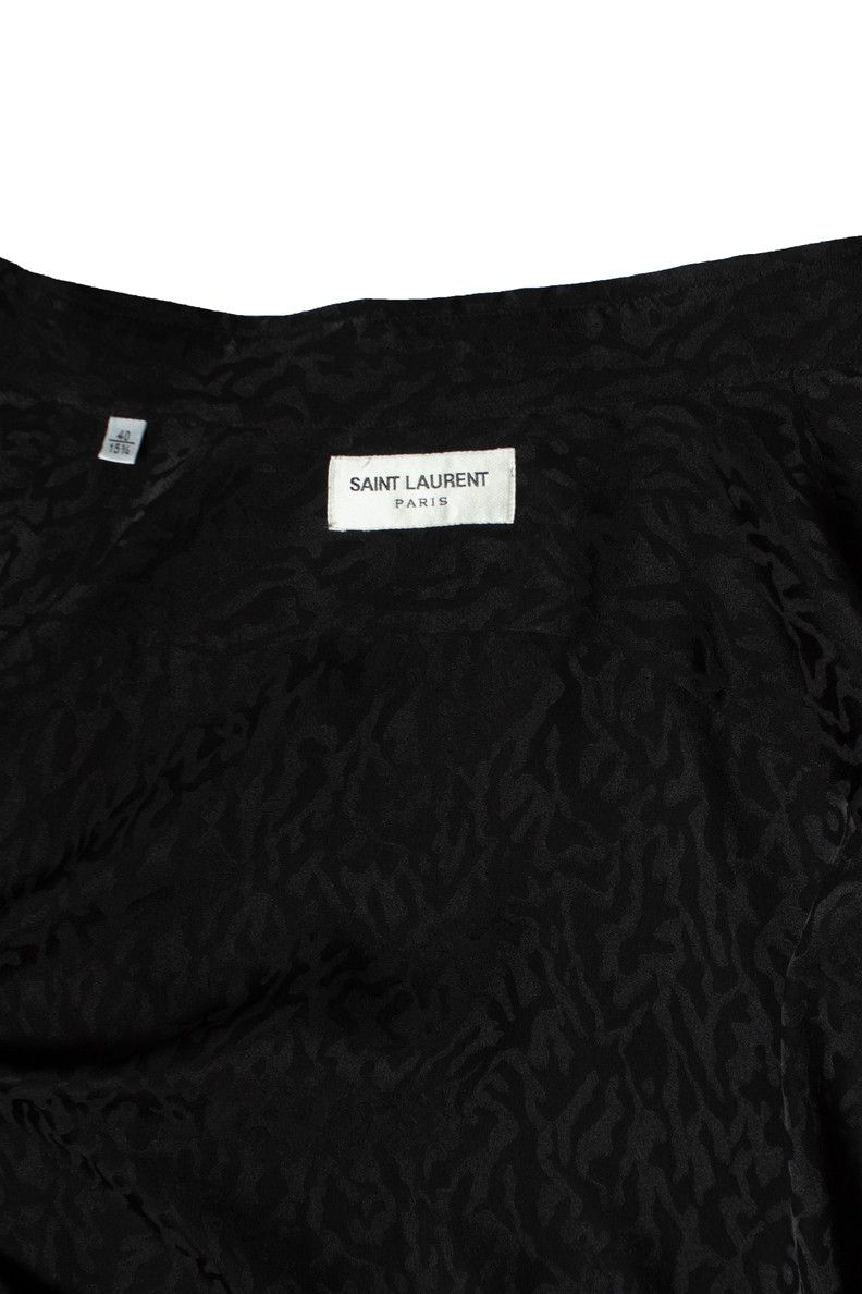 Saint Laurent Paris Saint Laurent, Black shiny and matte leopard shirt Size US M / EU 48-50 / 2 - 5 Thumbnail