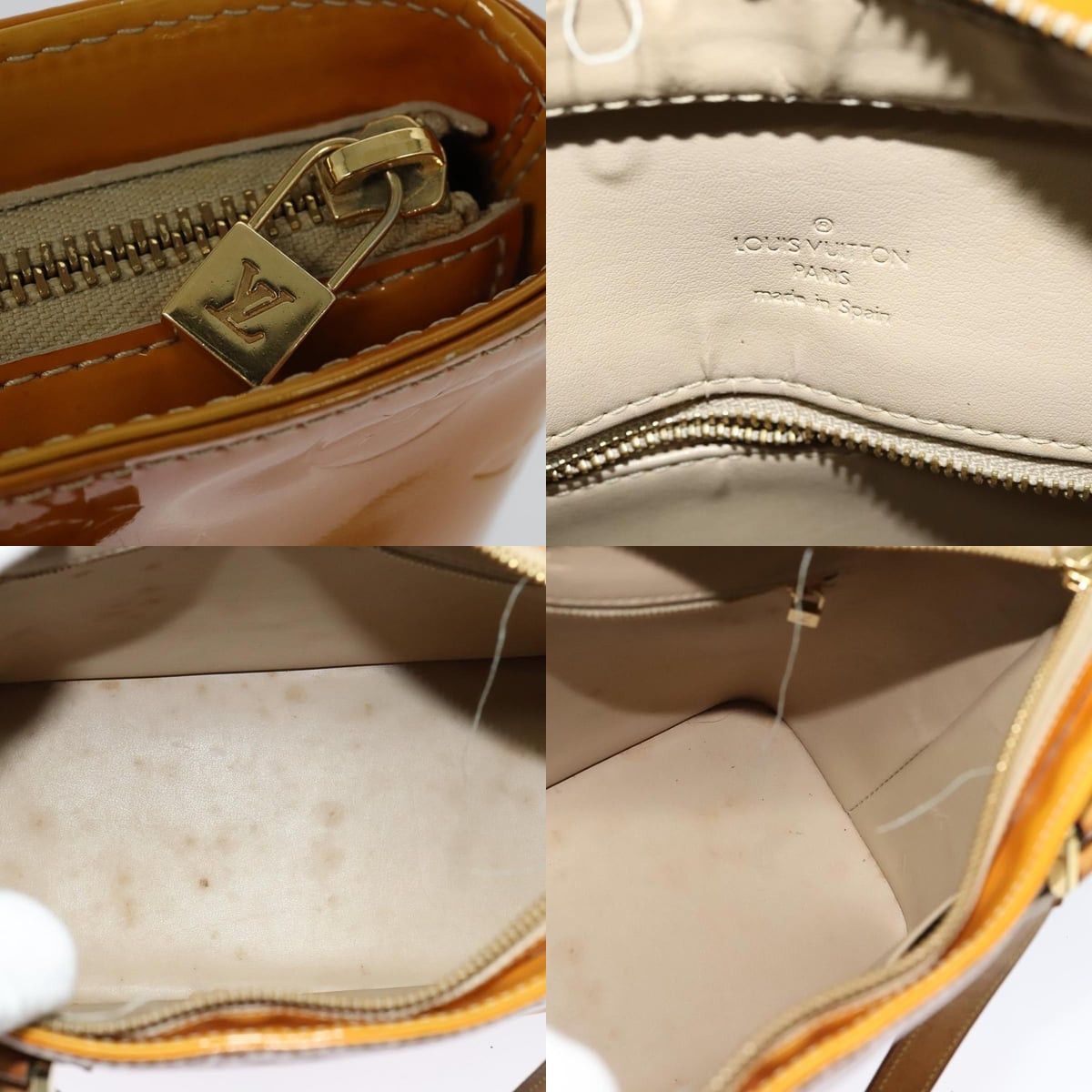 Louis Vuitton LOUIS VUITTON Monogram Vernis Houston Hand Bag Beige M91004 Size ONE SIZE - 11 Thumbnail