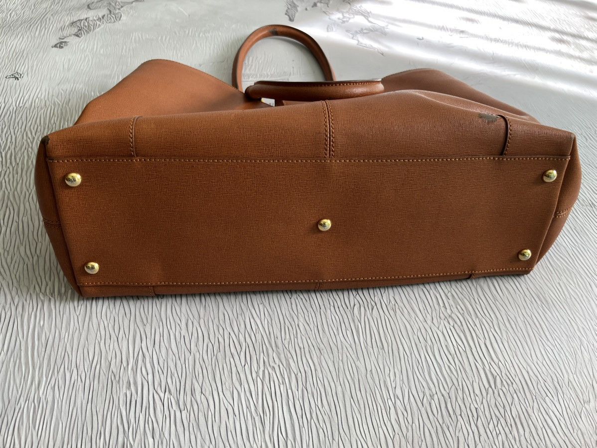Fendi Fendi Brown Leather Chameleon Shopping Tote Bag Luxury Size ONE SIZE - 13 Thumbnail