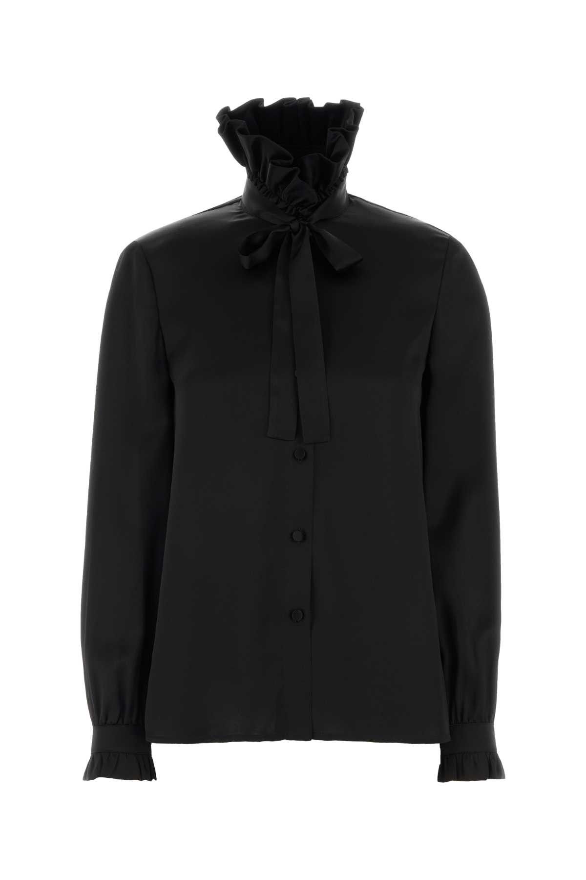 Gucci Black Silk Shirt Size S / US 4 / IT 40 - 1 Thumbnail
