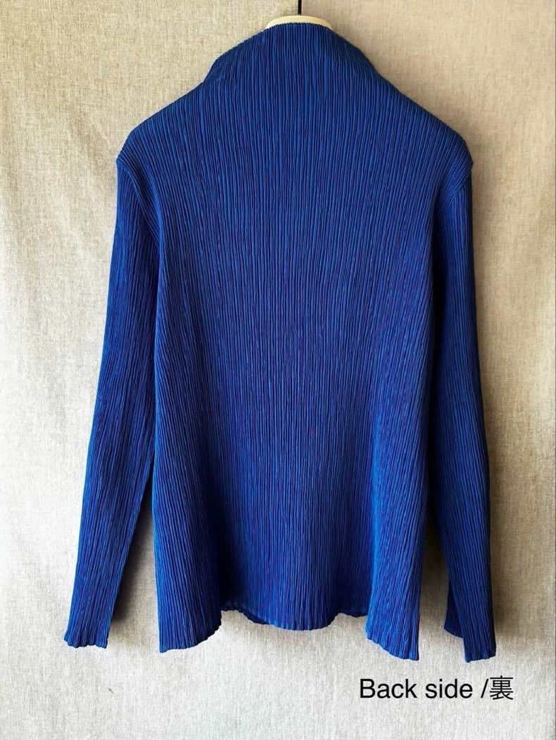 Issey Miyake Issey Miyake Navy blue semi-turtleneck top Size M / US 6-8 / IT 42-44 - 5 Thumbnail