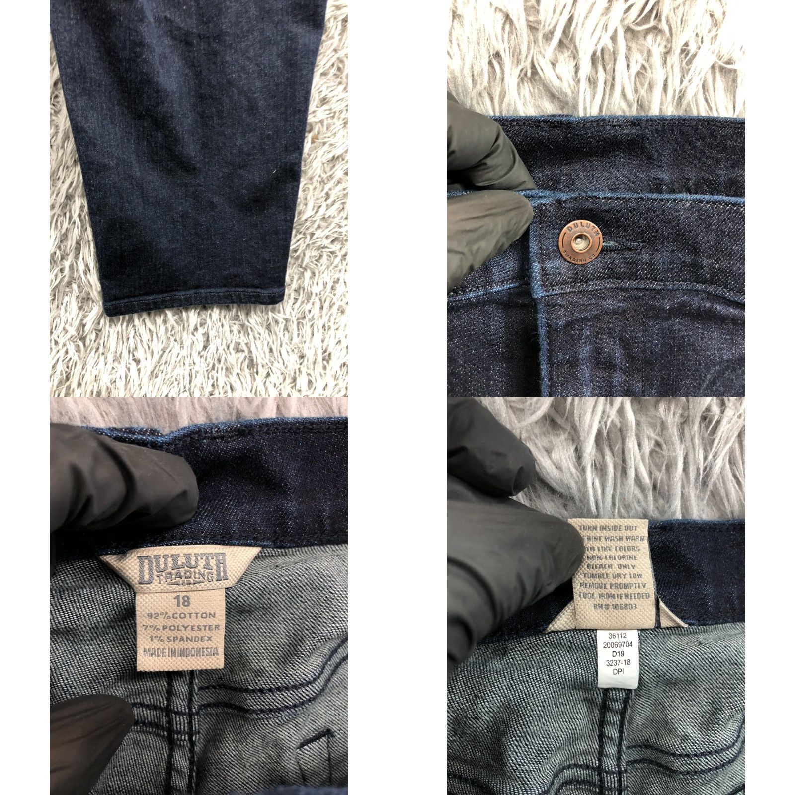 Vintage Duluth Jeans Capri Size 18 Womens Dark Blue Wash 5-Pocket Denim Regular Waist 38 Belt Loops Vintage No Size 40" / US 18 - 8 Thumbnail