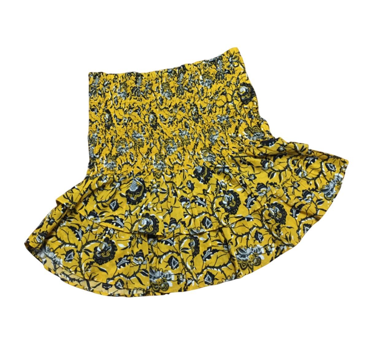 Isabel Marant × Isabel Marant Etoile Isabel Marant Etoile Floral Print Texture Yellow Skirt EU38 Size 27" / US 4 / IT 40 - 3 Thumbnail