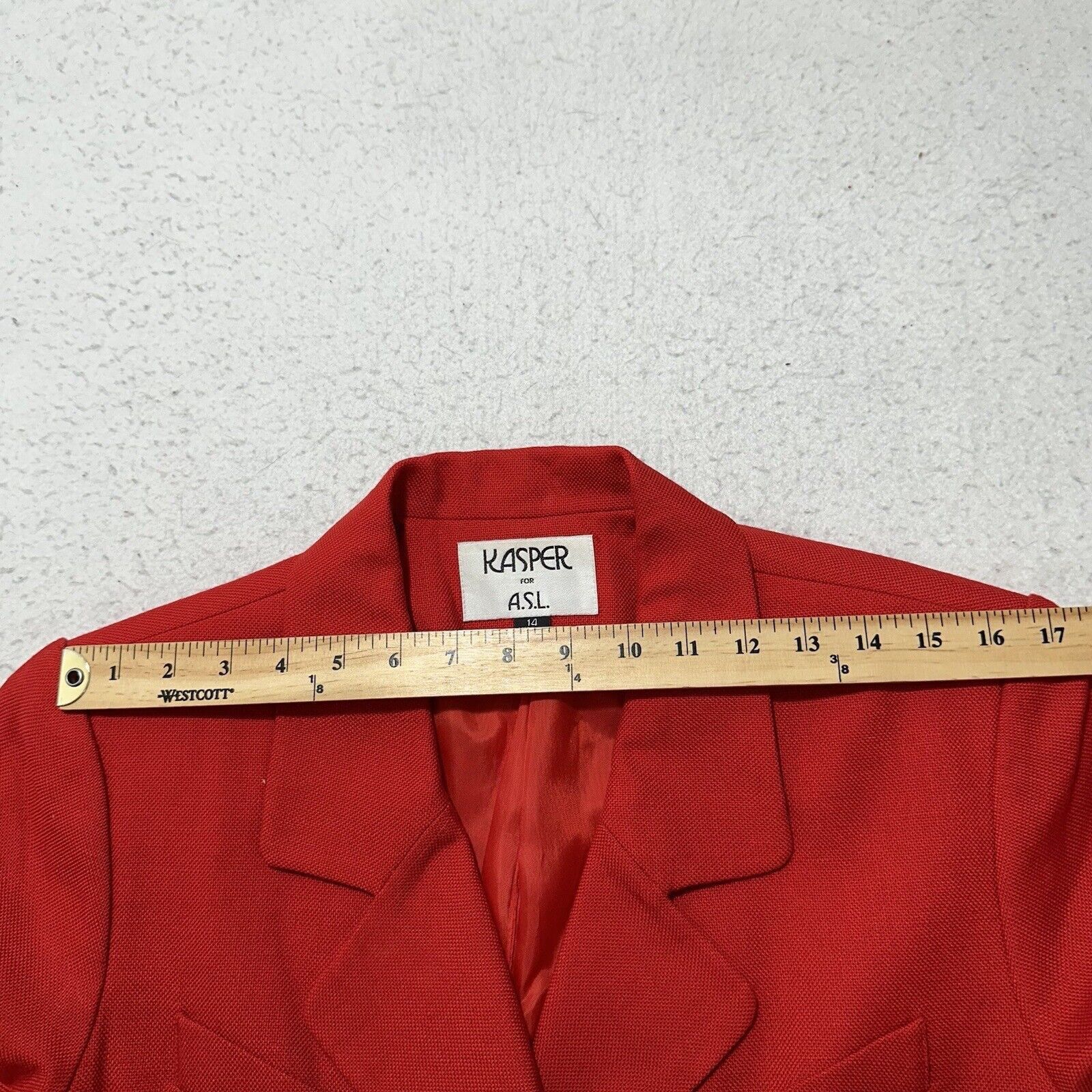 Other Kasper For A.S.L. 14 Blazer Jacket Red Button Front Coat Size XL / US 12-14 / IT 48-50 - 11 Thumbnail