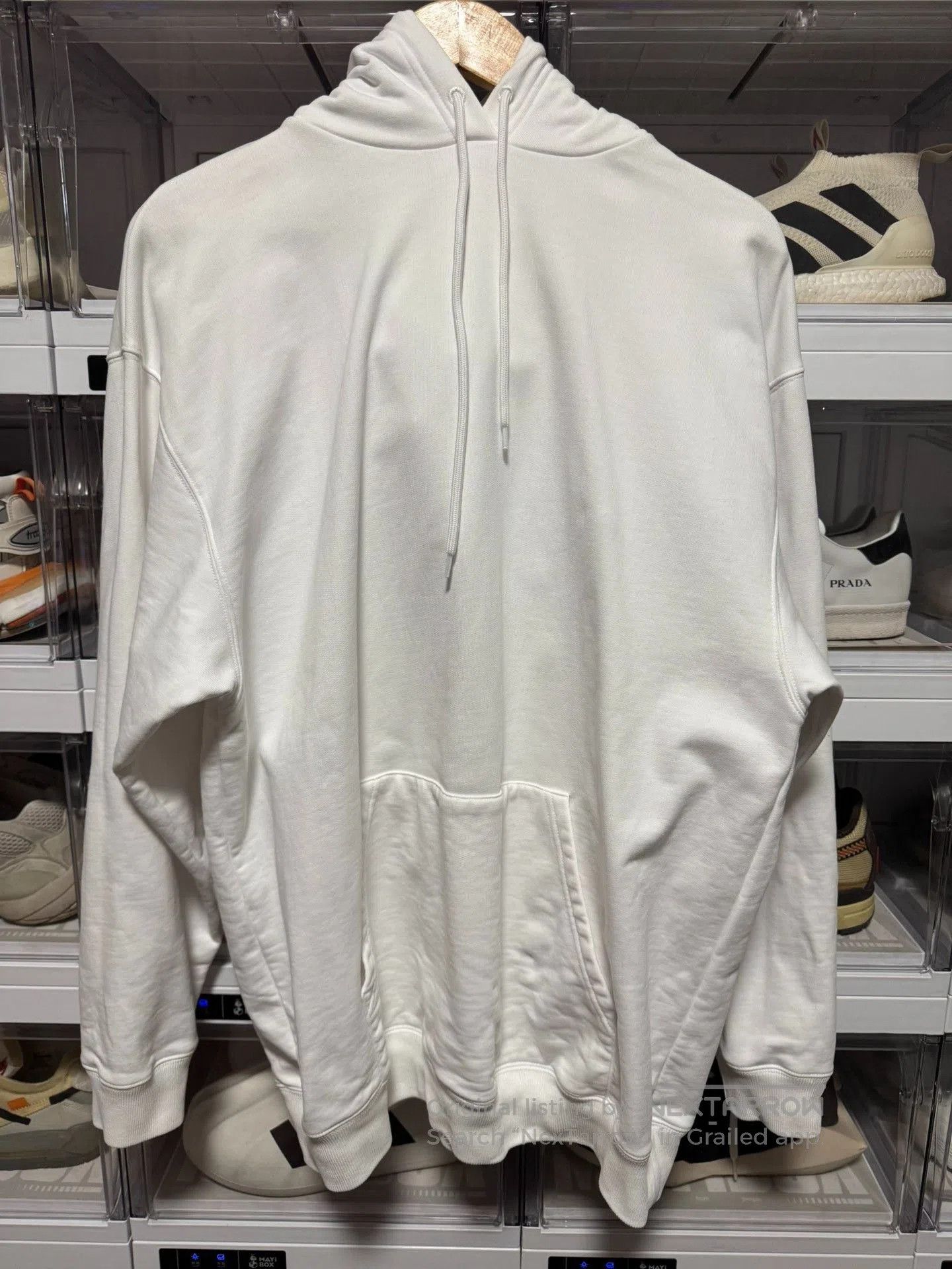 Balenciaga white oversized balenciaga sweatshirt with logo. Size US M / EU 48-50 / 2 - 2 Thumbnail