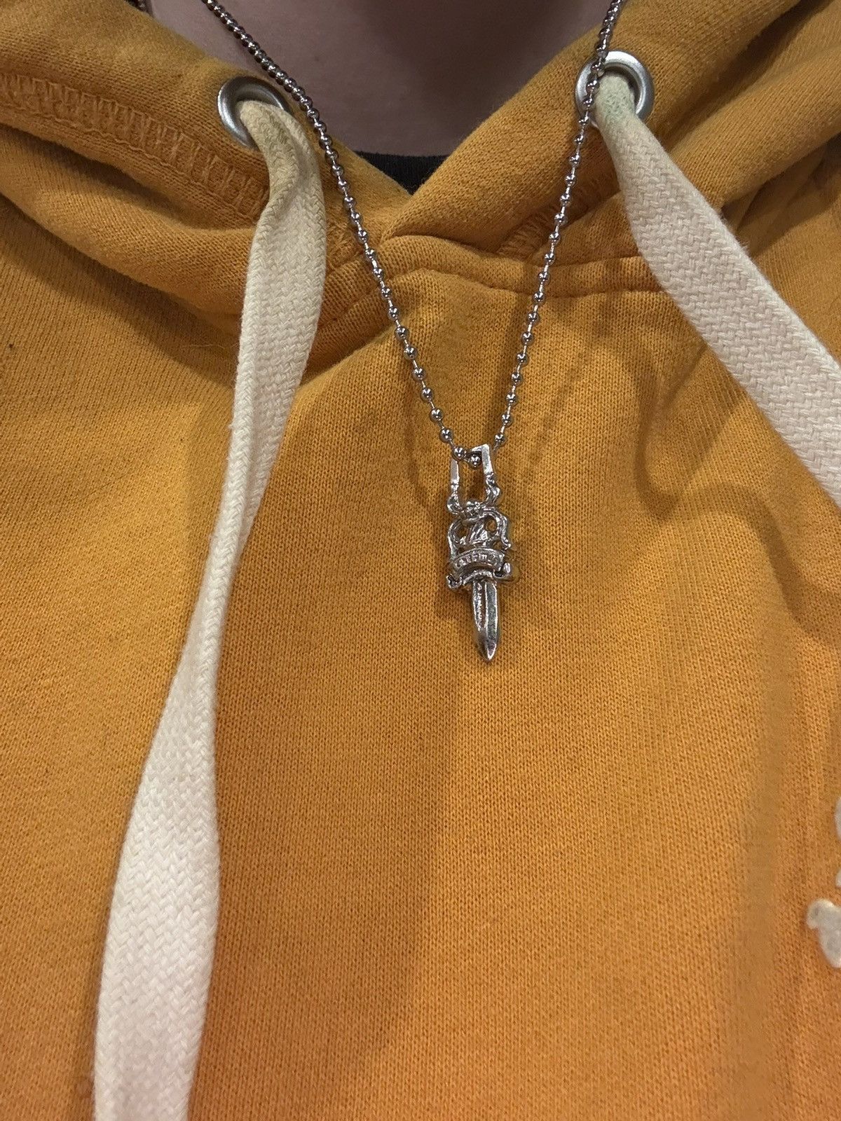 Chrome Hearts Chrome Hearts Rhodium Dagger Pendant Ball Chain Necklace 925 Size ONE SIZE - 5 Thumbnail