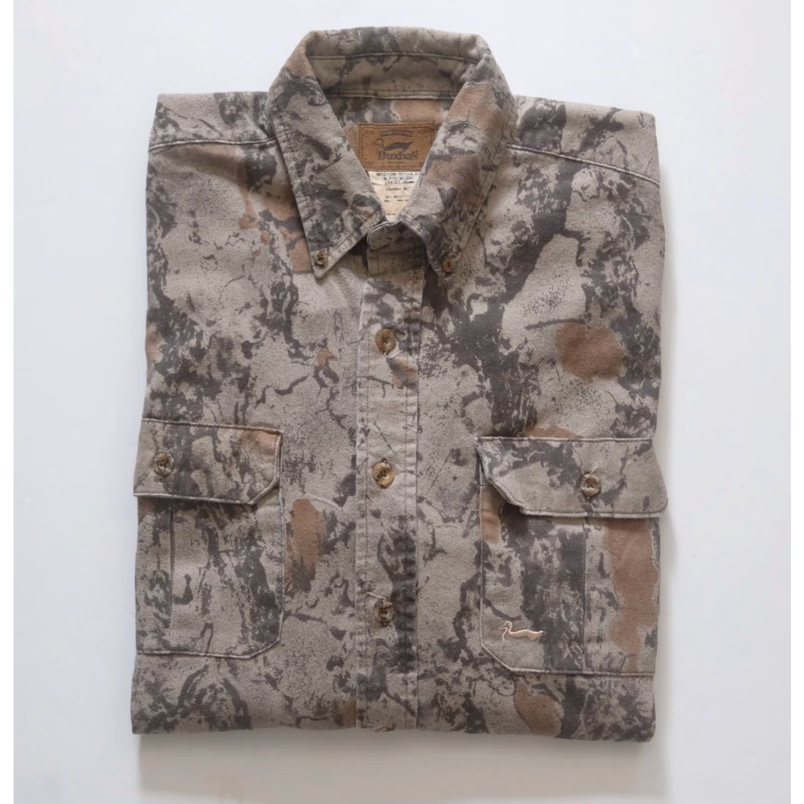 Bark VINTAGE DUXBAK BARK TREE CAMO VTG AOP 90s Y2K 100% COTTON BUTTON UP BROWN SHIRT MEN SZ M Size US M / EU 48-50 / 2 - 5 Thumbnail