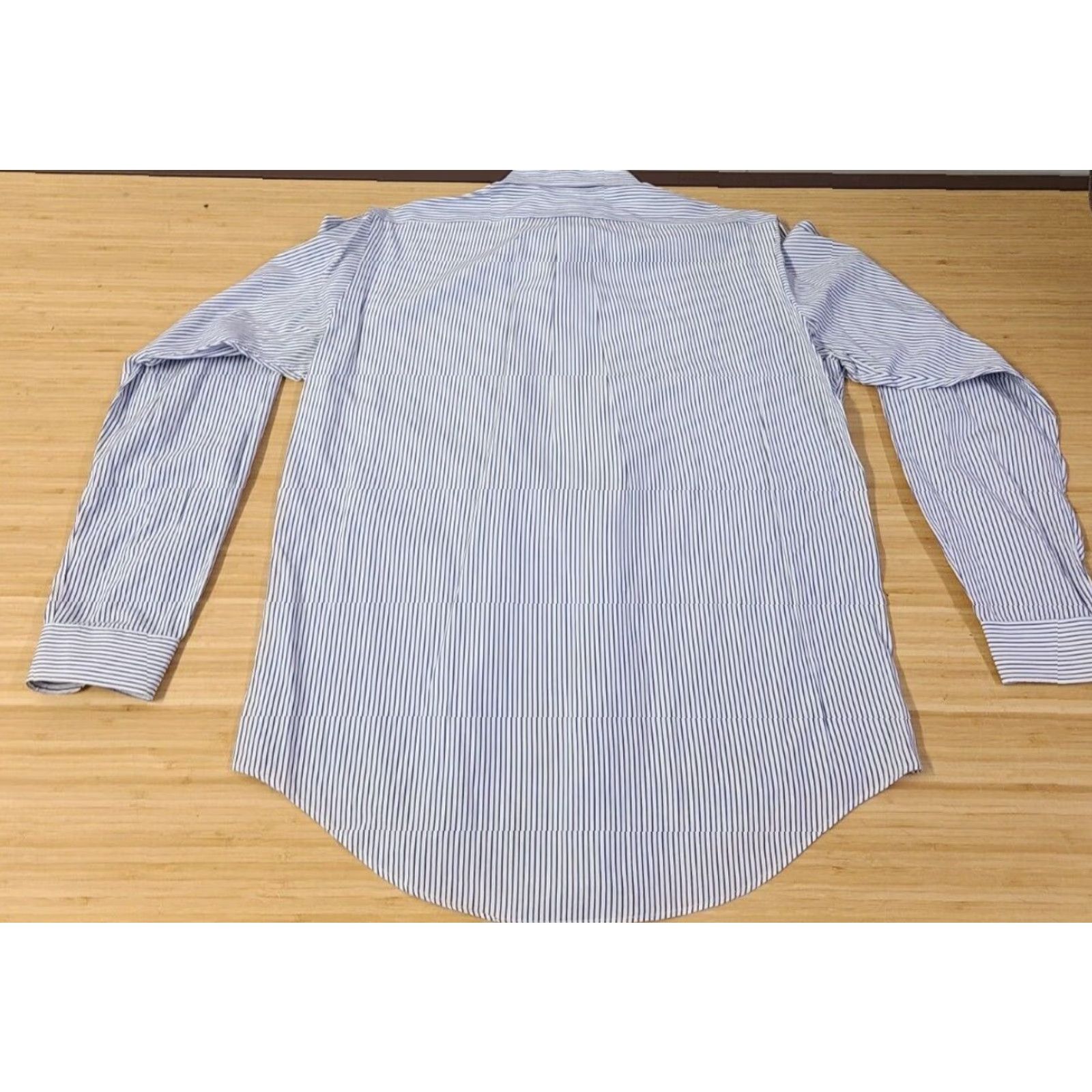 Polo Ralph Lauren Ralph Lauren Shirt Mens 15.5 Blue White Stripes Button-Up Long Sleeve Casual Formal Party/Cocktail Travel Gross? Size US L / EU 52-54 / 3 - 5 Thumbnail