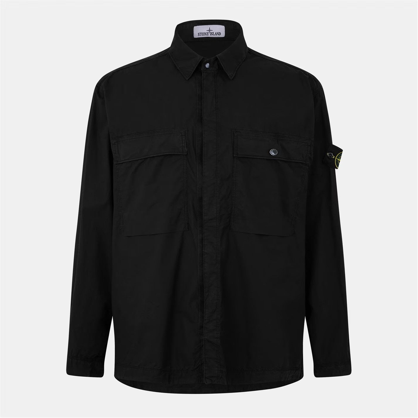 Stone Island o1g2r1mq0526 2 Pocket Tela Cotton Long Sleeve Overshirt Nero Size US S / EU 44-46 / 1 - 1 Thumbnail