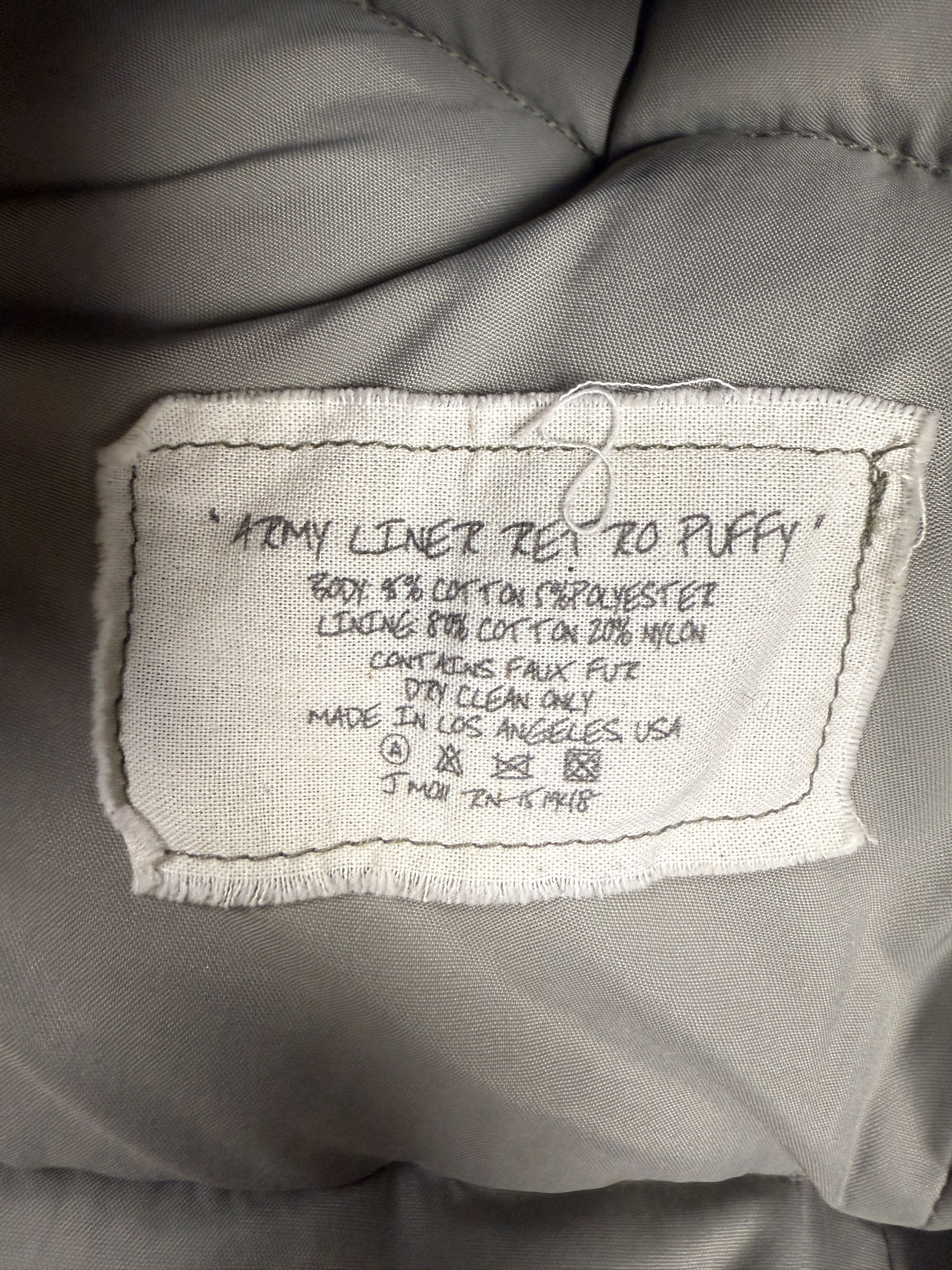 Greg Lauren $2875 Greg Lauren Army Liner Retro Puffy Jacket Size US M / EU 48-50 / 2 - 5 Thumbnail