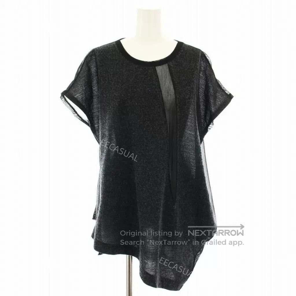 Yohji Yamamoto Asymmetrical Black T-Shirt.