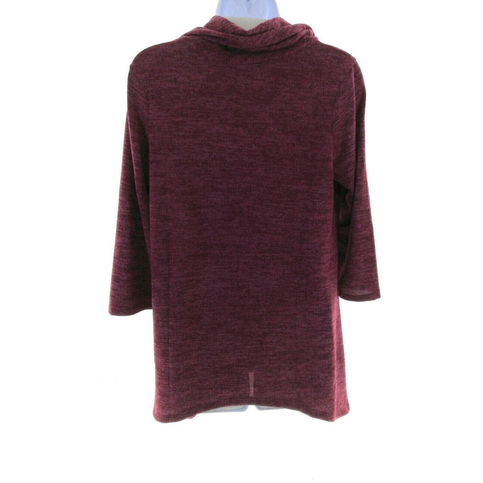 Other Amana Apparel Cranberry Cowl Neck Asymmetric Hem Top Small Size S / US 4 / IT 40 - 3 Thumbnail