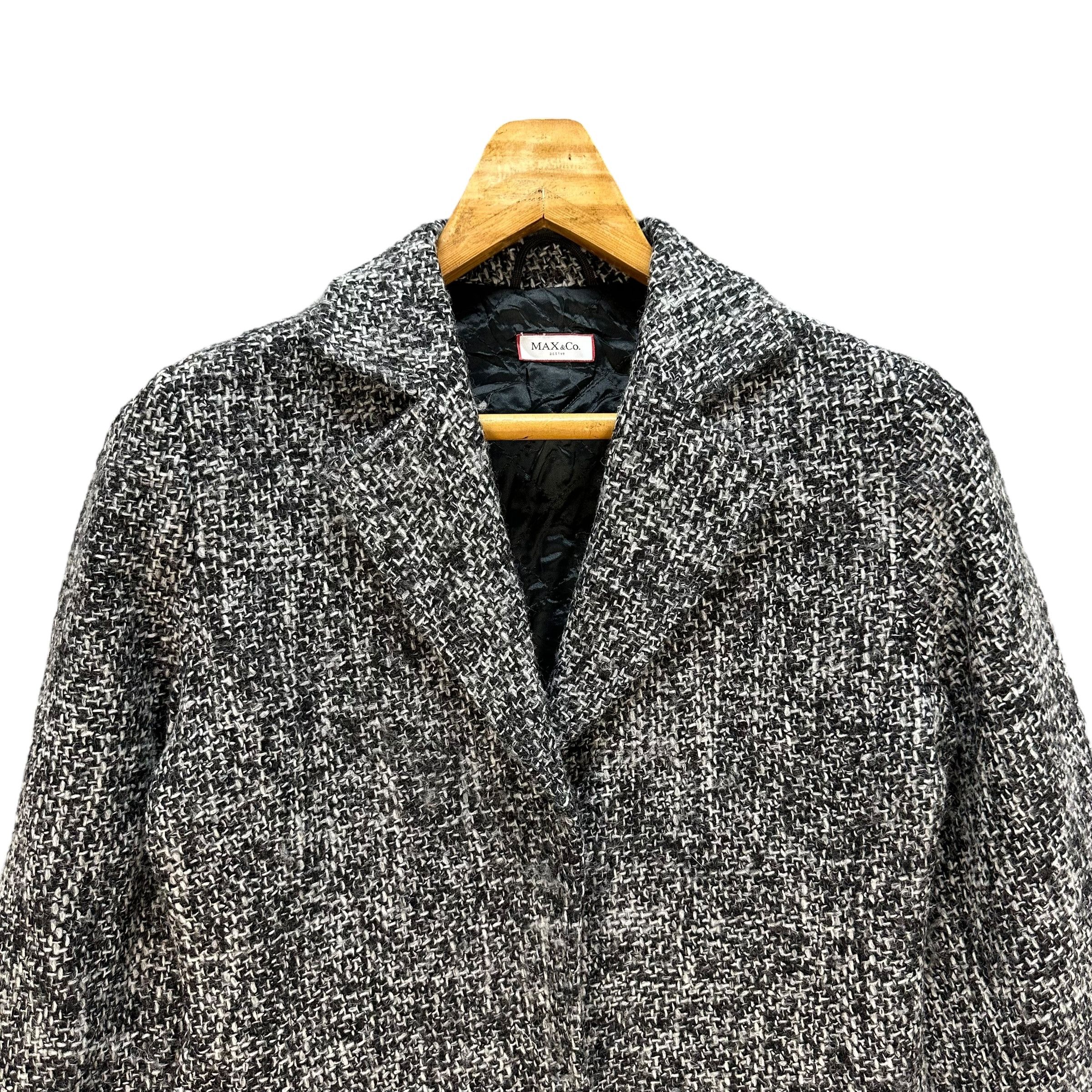 MAX&Co. MAX & CO active Tweed Long Coat Jacket #A53-1222 Size XS / US 0-2 / IT 36-38 - 2 Thumbnail