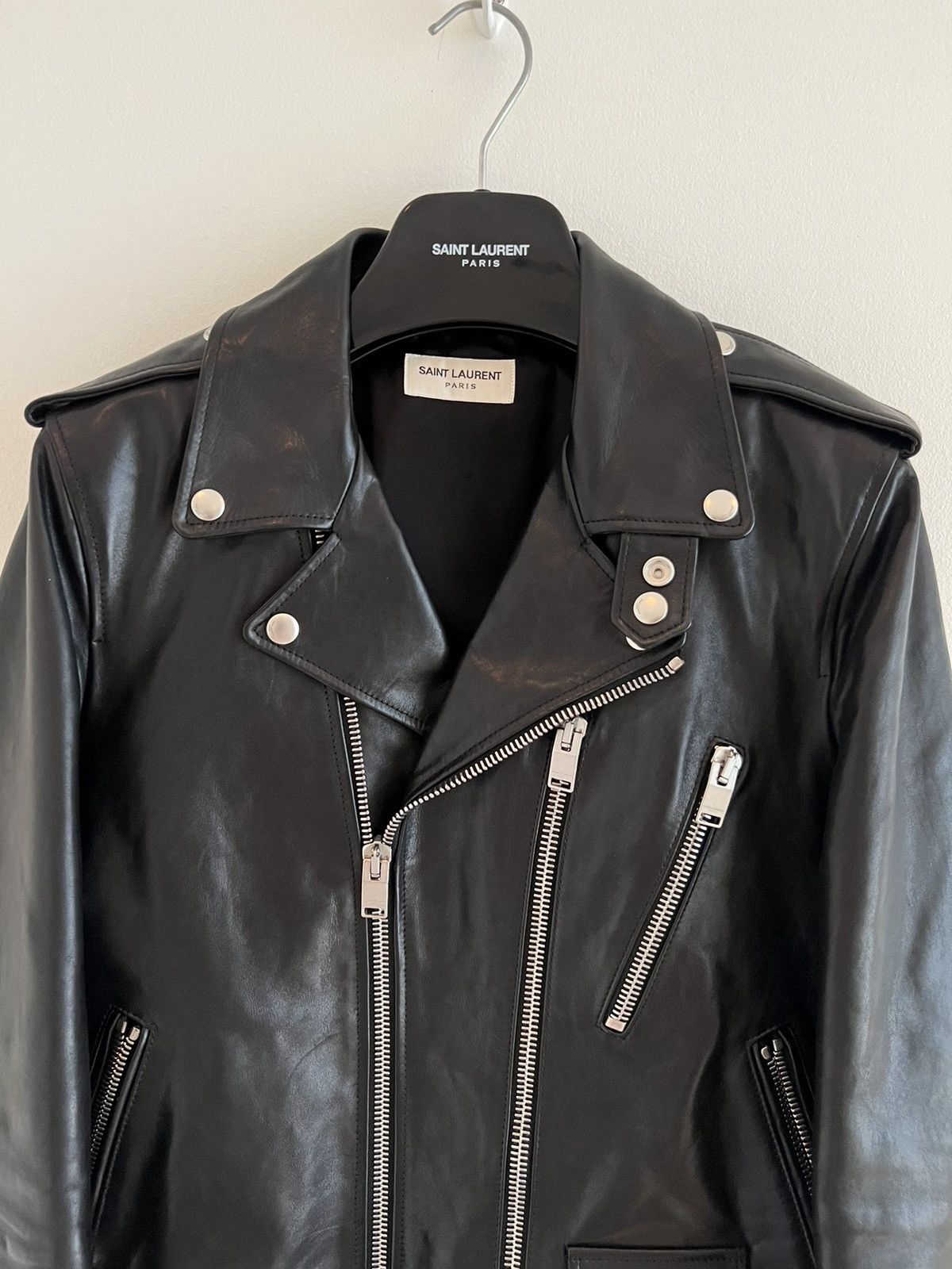 Hedi Slimane × Saint Laurent Paris Saint Laurent Paris L17 Leather Jacket Sz. 48 - Hedi Sliman Size US M / EU 48-50 / 2 - 3 Thumbnail