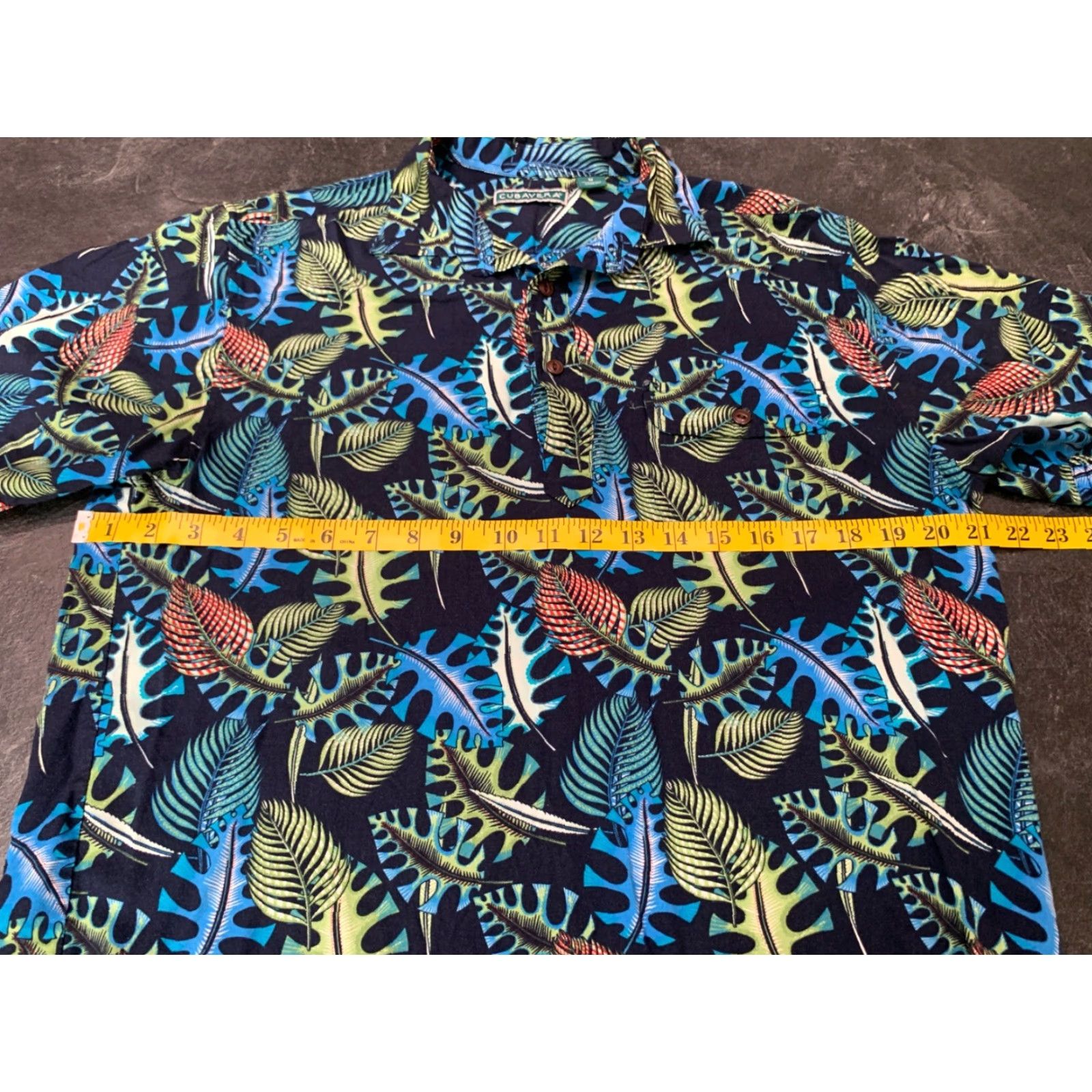Cubavera VINTAGE Cubavera Hawaiian Shirt Men Medium Blue Floral Short Sleeve Pullover Rayon M Size US M / EU 48-50 / 2 - 6 Thumbnail