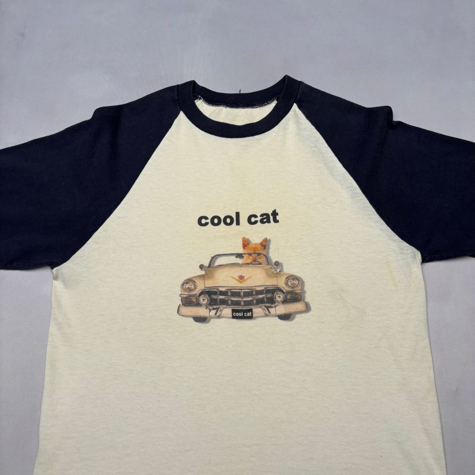 Vintage Vintage Cool Cat Raglan Sleeve Baseball T Shirt 18.5x24 Size US XS / EU 42 / 0 - 2 Thumbnail