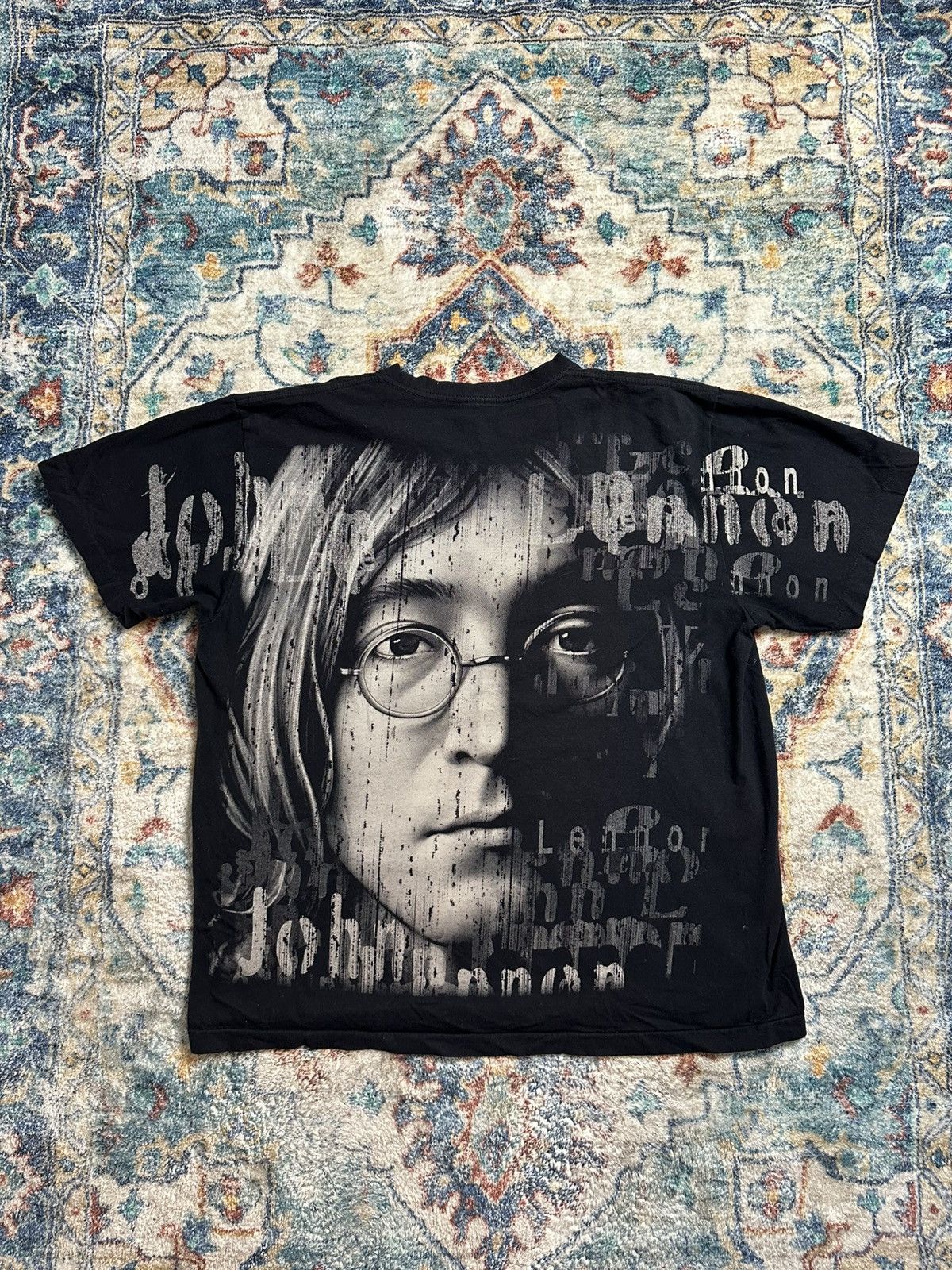 Band Tees × Vintage Vintage John Lennon Big Face All Over Print T-shirt Size XXL Size US XXL / EU 58 / 5 - 2 Thumbnail