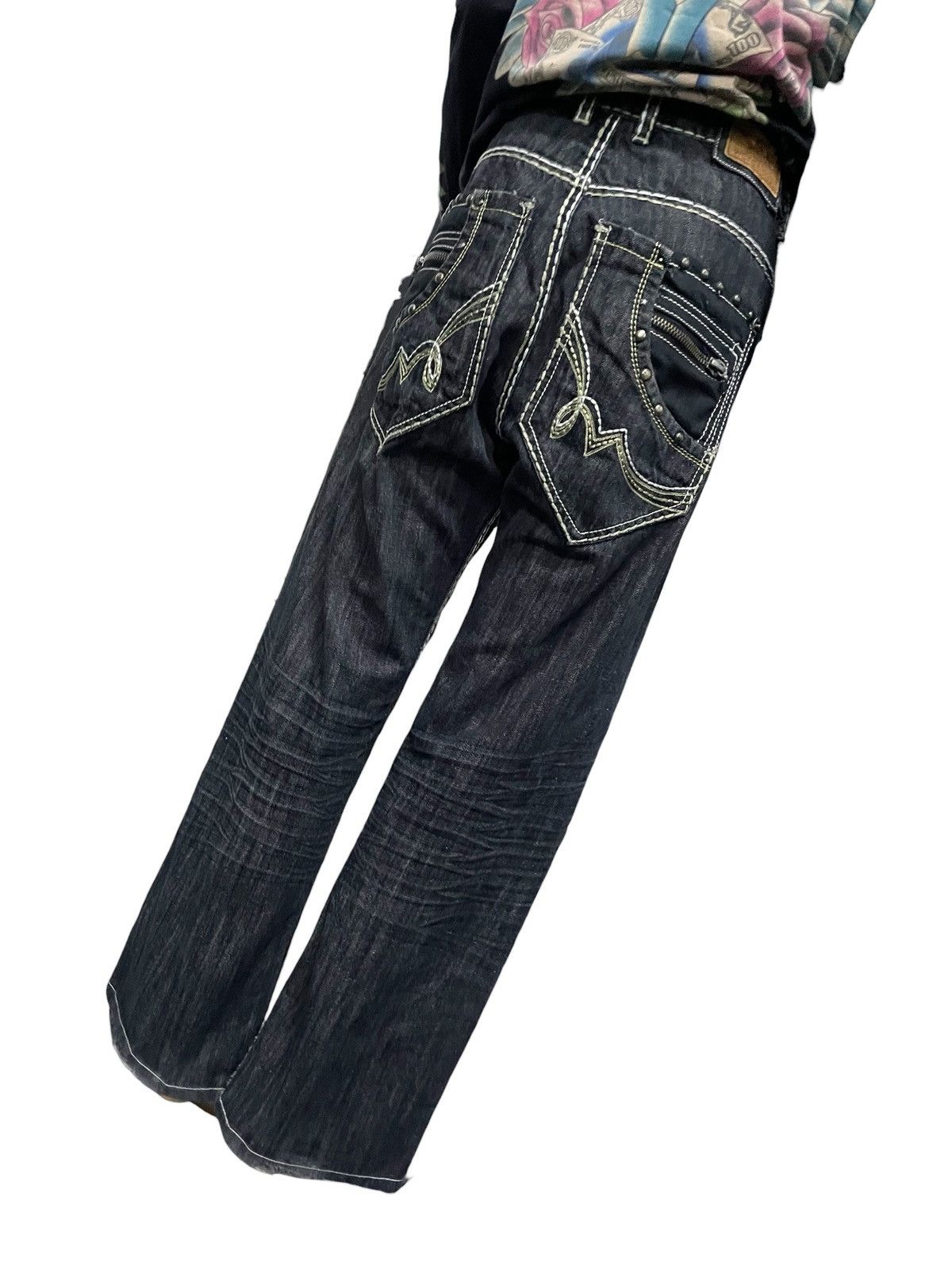 Designer × Japanese Brand Victorious Japan Heavy Thick Stitch Stud Large Poket Jeans Size US 34 / EU 50 - 7 Thumbnail