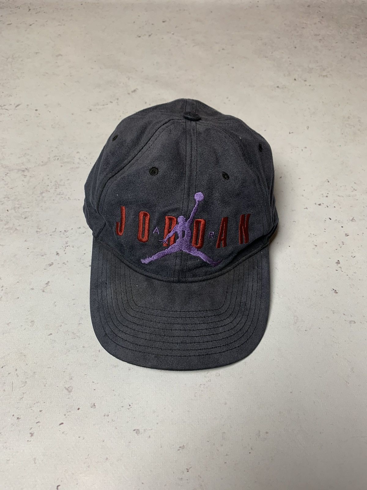 Jordan Brand Vintage 90's Jordan Brand Velour Big Logo Y2K Cap Size ONE SIZE - 2 Thumbnail