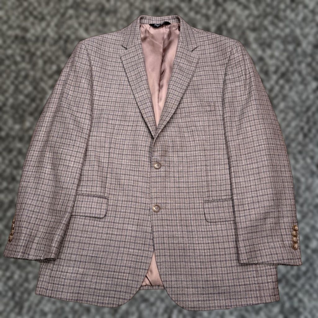 Jos. A. Bank Jos. A. Bank Signature Collection Blazer 44R Gray Plaid Sport Coat Size 44R - 1 Thumbnail