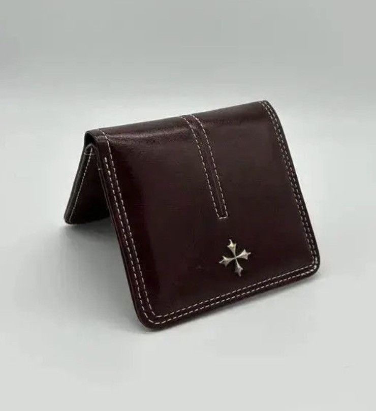 Japanese Brand Y2K Leather Cross Wallet (burgundy) Size ONE SIZE - 6 Thumbnail