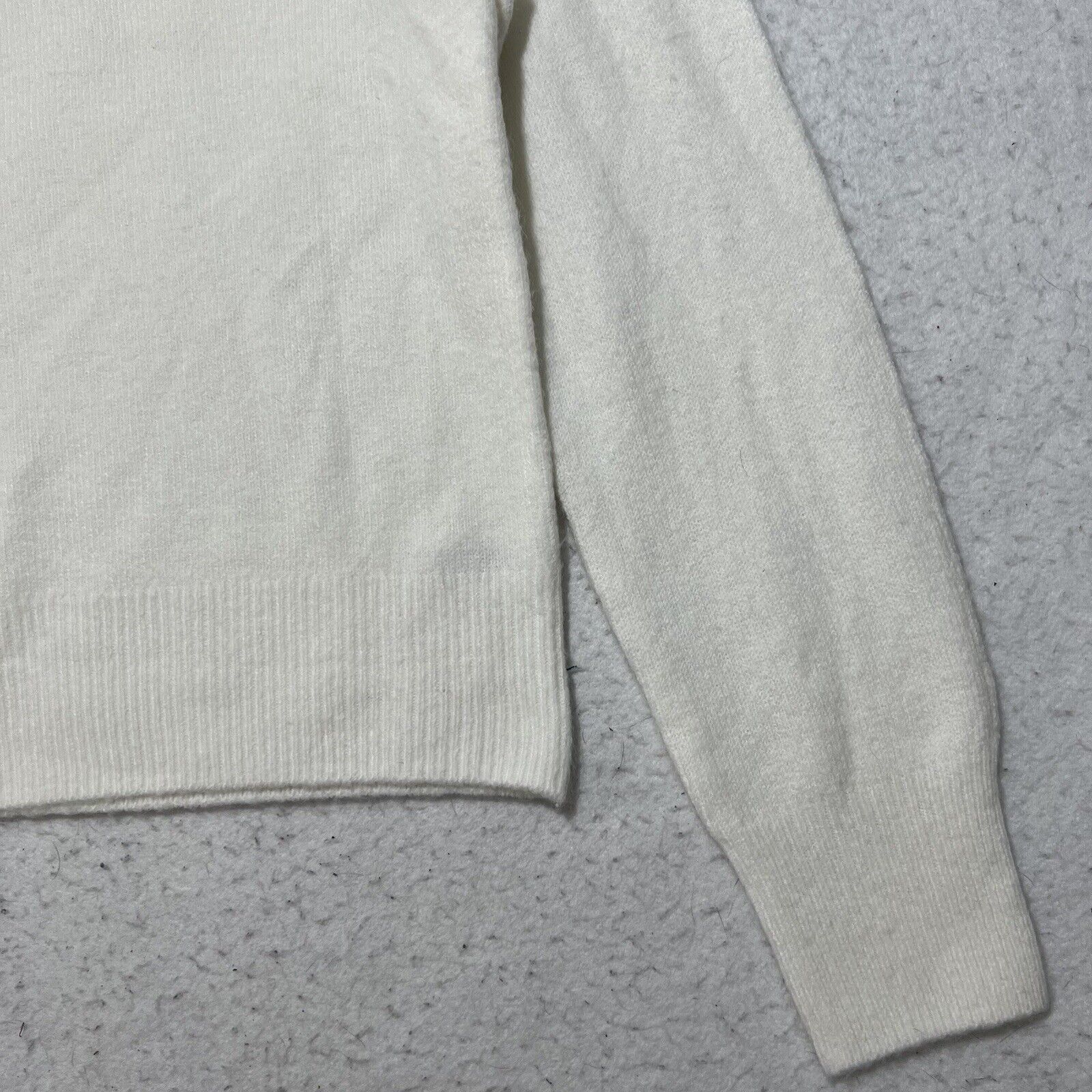 Nordstrom CeCe Small Crewneck Pullover Lightweight Knit White Sweater Size S / US 4 / IT 40 - 5 Thumbnail