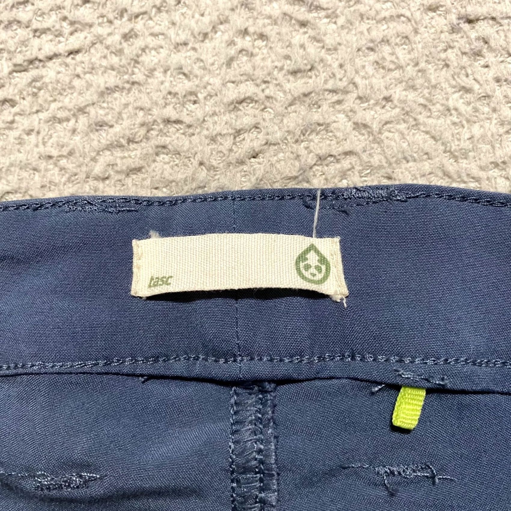 Vintage Tasc Pants Blue Straight Mid Chino Regular 32x30 Mens Slim Pocket Logo Button Inseam 28in Size US 32 / EU 48 - 3 Thumbnail