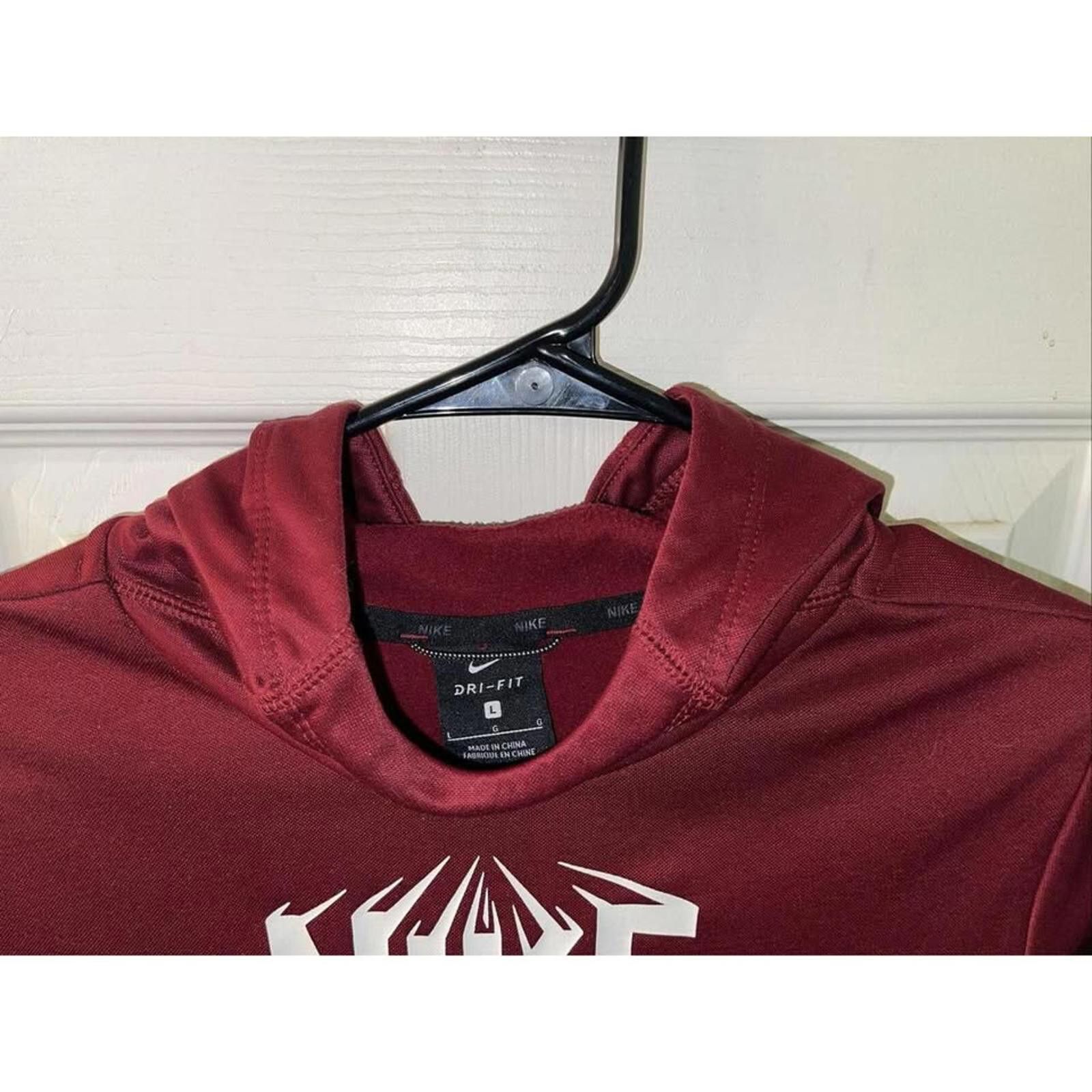 Other Nike Dri-FIT Maroon Hoodie with Bold Graphic Size US L / EU 52-54 / 3 - 6 Thumbnail