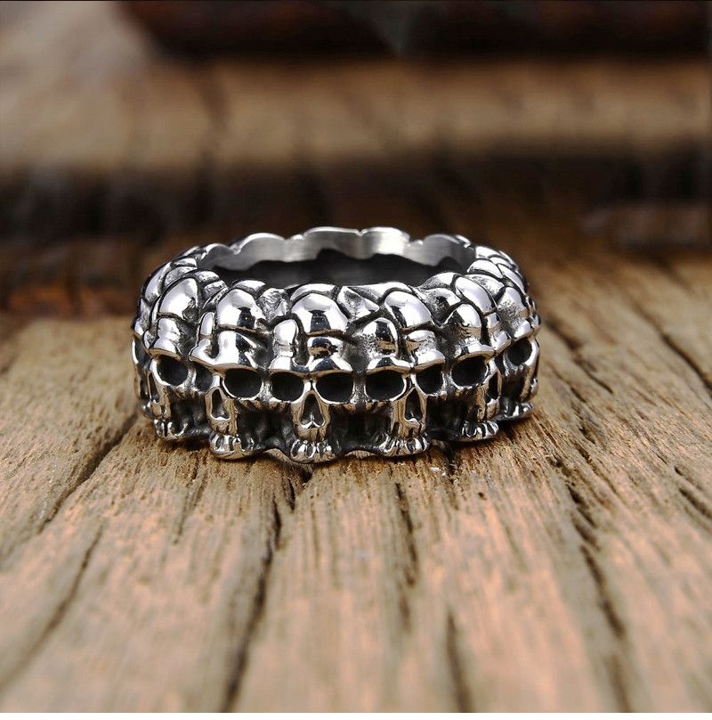 Jewelry Big Large Solid Pave Skeleton Rings Size ONE SIZE - 1 Thumbnail