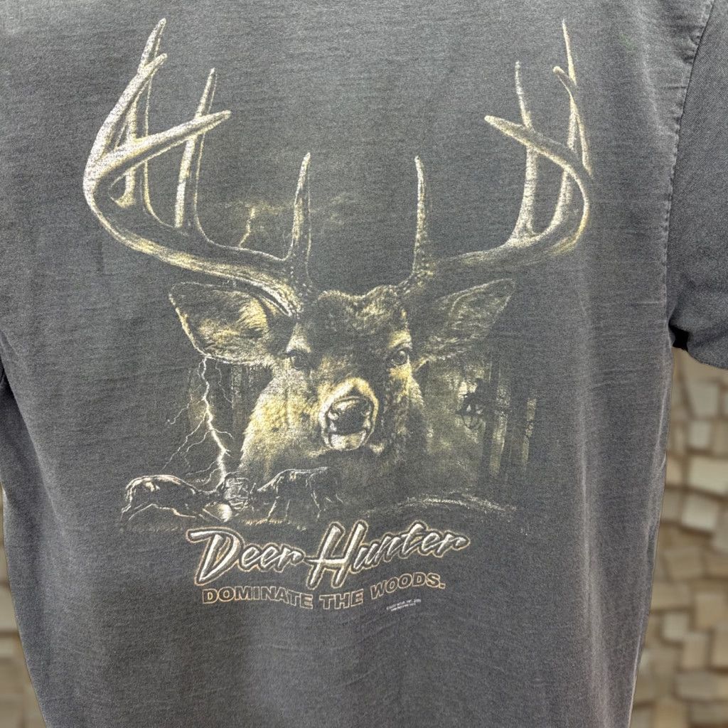 Delta VINTAGE Delta Buck Wear Deer Hunter T-Shirt Men’s Large Black Animals Nature Outdoor 2000s Size US L / EU 52-54 / 3 - 1 Thumbnail
