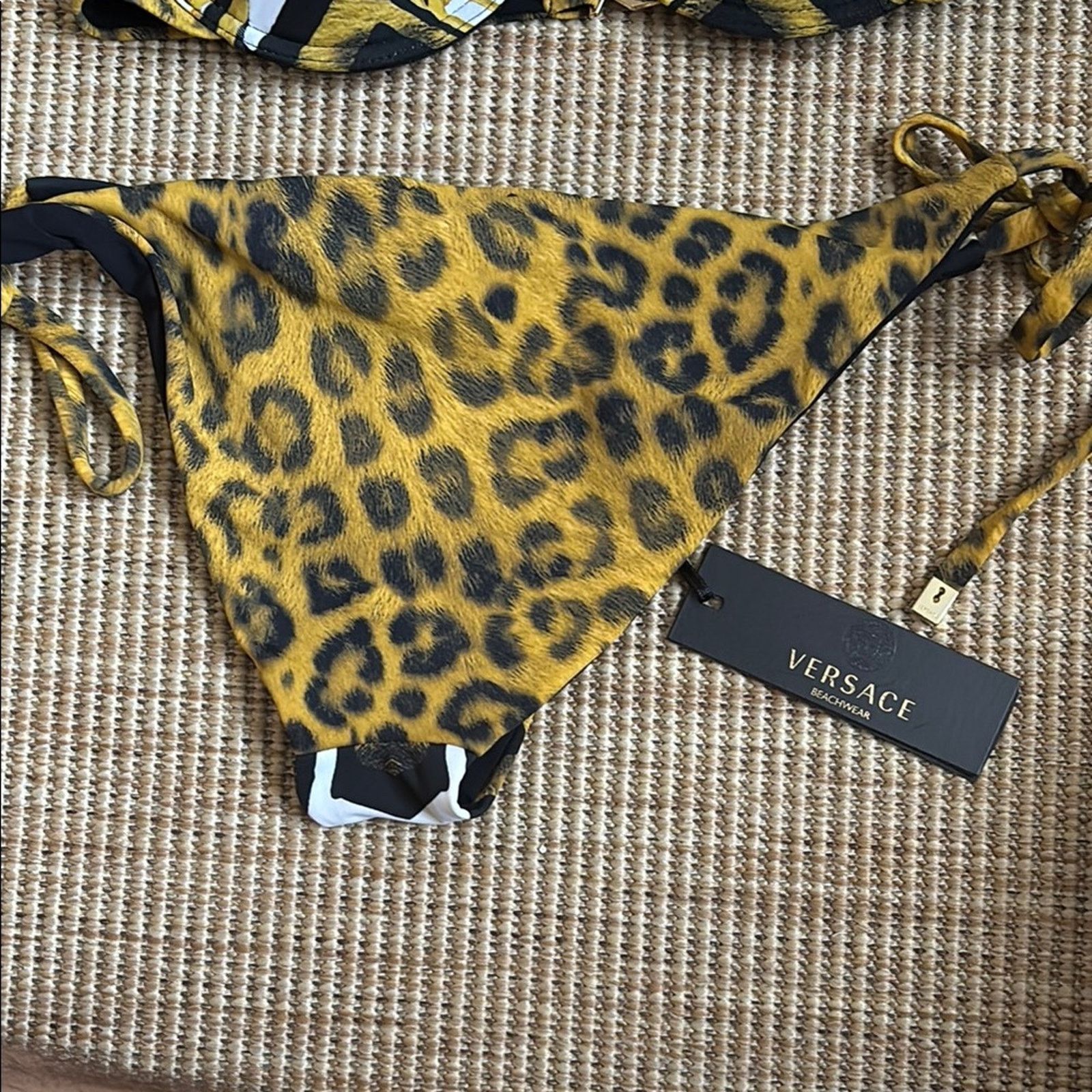 Versace NWT Versace Black and Yellow Bikini Swimwear Size 3C Size ONE SIZE - 6 Thumbnail