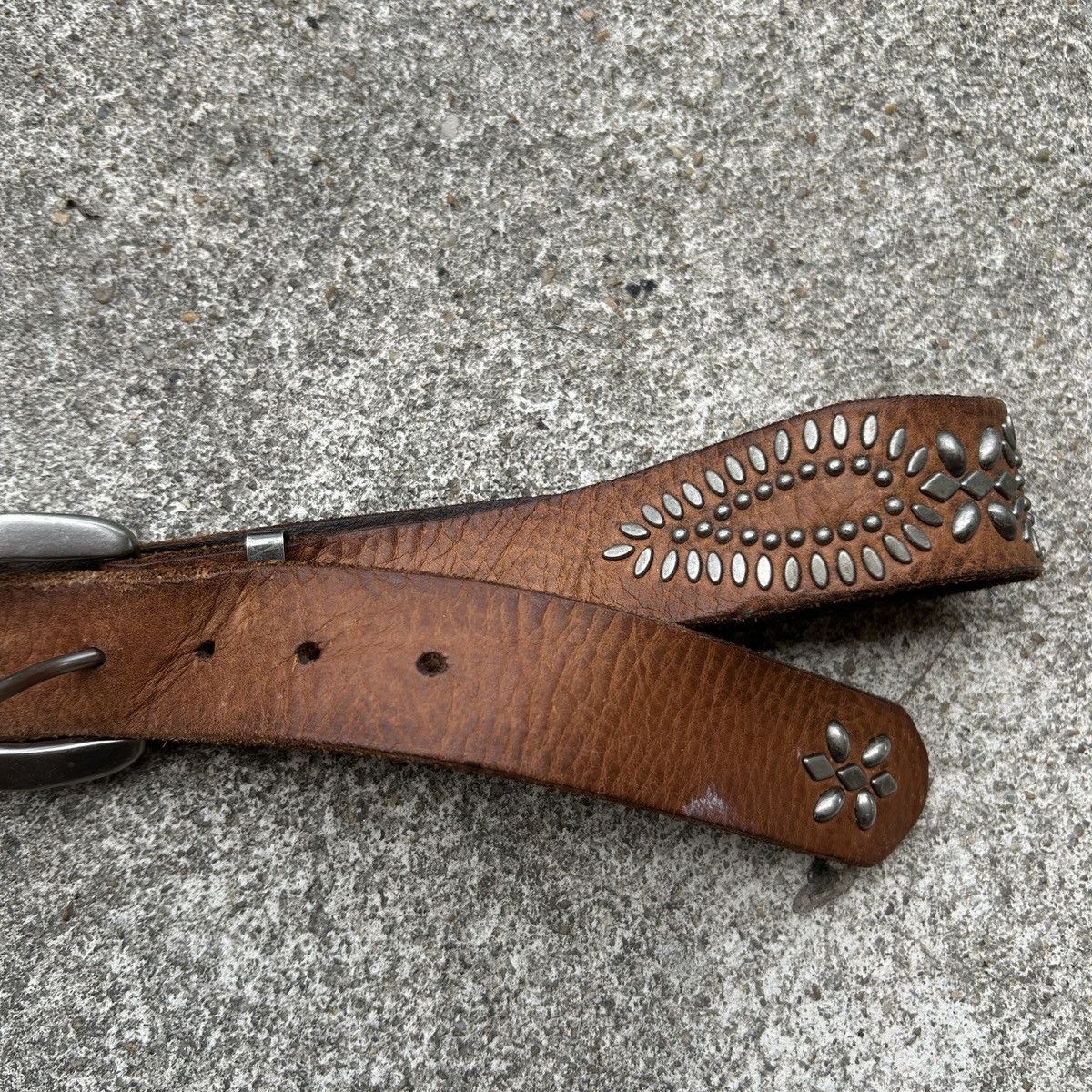 Vintage Vintage studded leather belt (Kapital Style) Size ONE SIZE - 6 Thumbnail