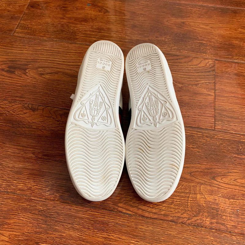 Gucci Gucci Ace Leather Bee Low-Top Sneakers Size US 6.5 / EU 39-40 - 5 Thumbnail