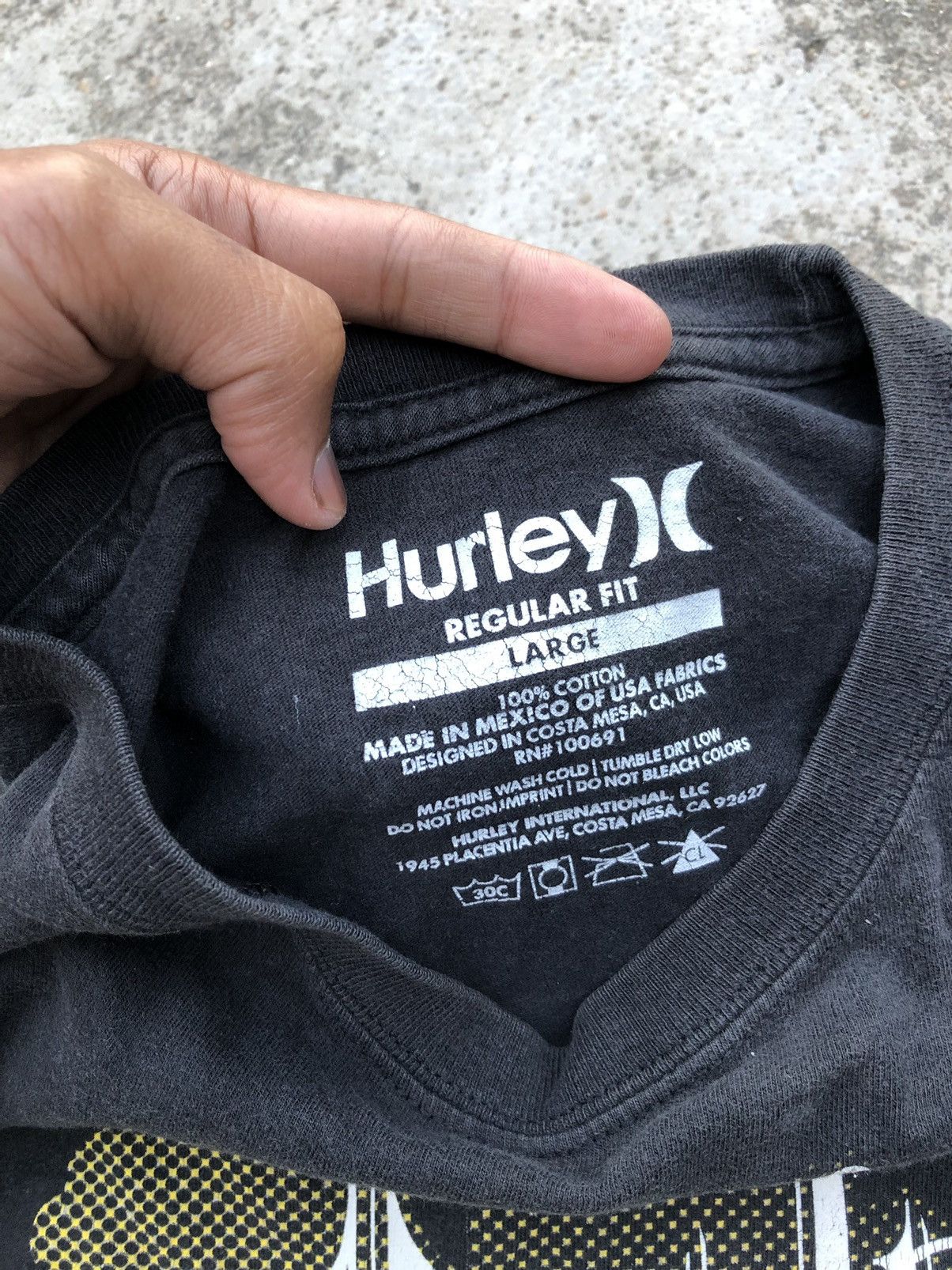 Hurley HURLEY FADED BLACK TEE Size US L / EU 52-54 / 3 - 2 Thumbnail