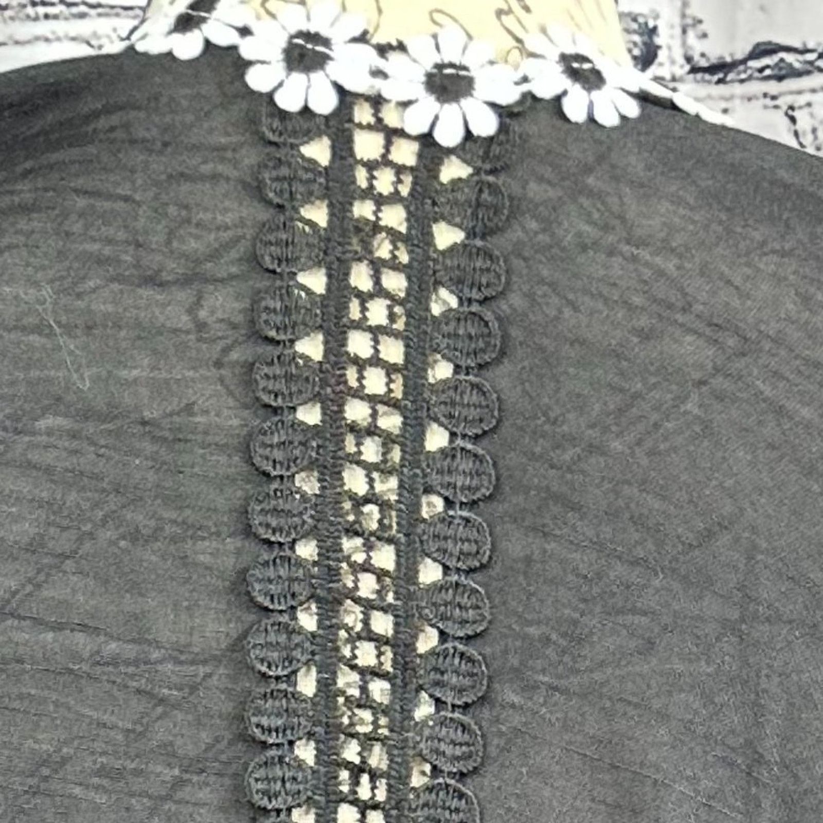 Other Black with White Daisies Kimono - Black/White - One Size Size ONE SIZE - 11 Thumbnail
