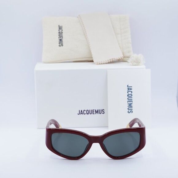 Jacquemus Jacquemus GALA JAC/5 C3 Sunglasses Burgundy Cat Eye Frame Size ONE SIZE - 10 Thumbnail