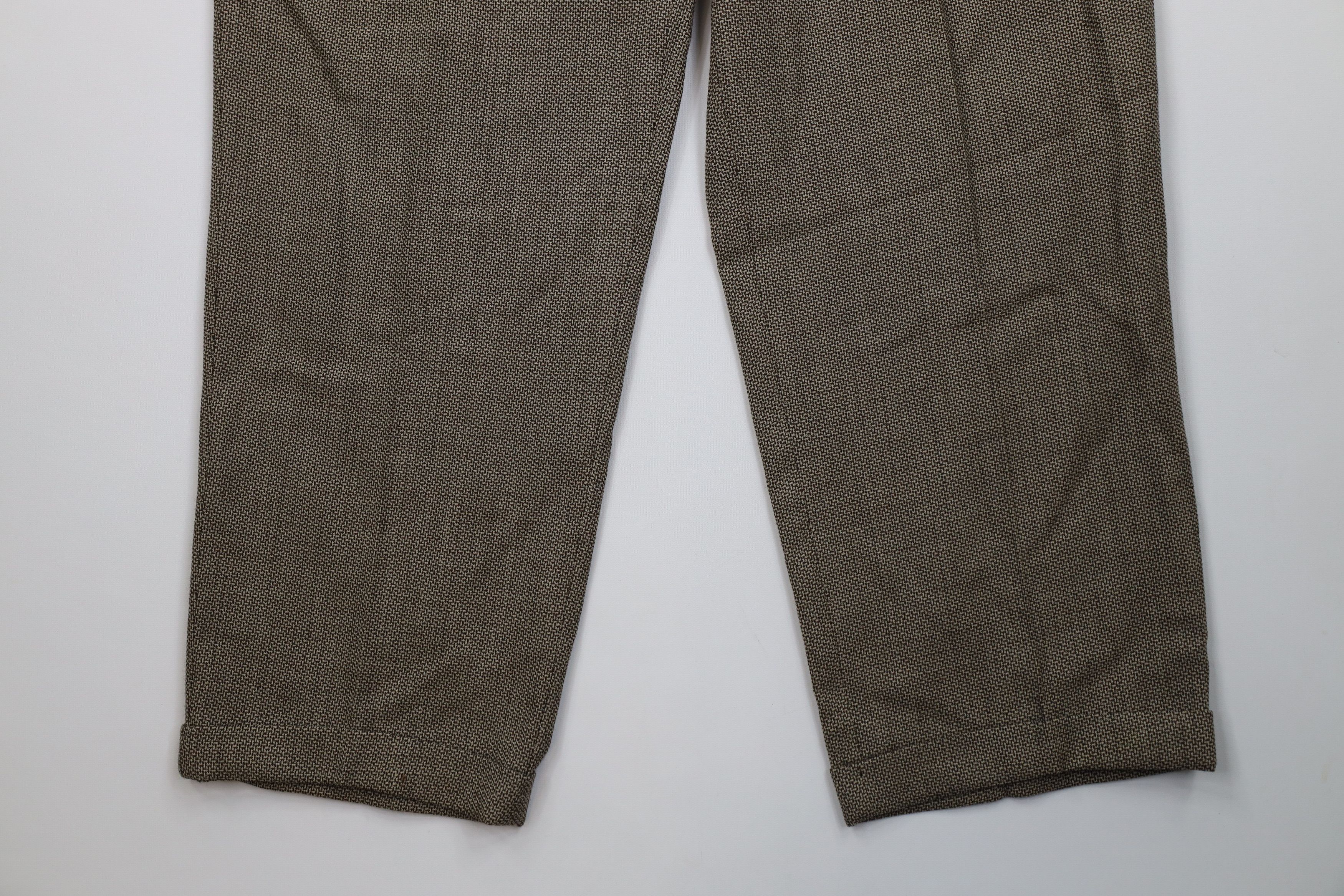 Vintage Vintage 90s Streetwear Pleated Wide Leg Chino Pants Brown Size US 36 / EU 52 - 4 Thumbnail