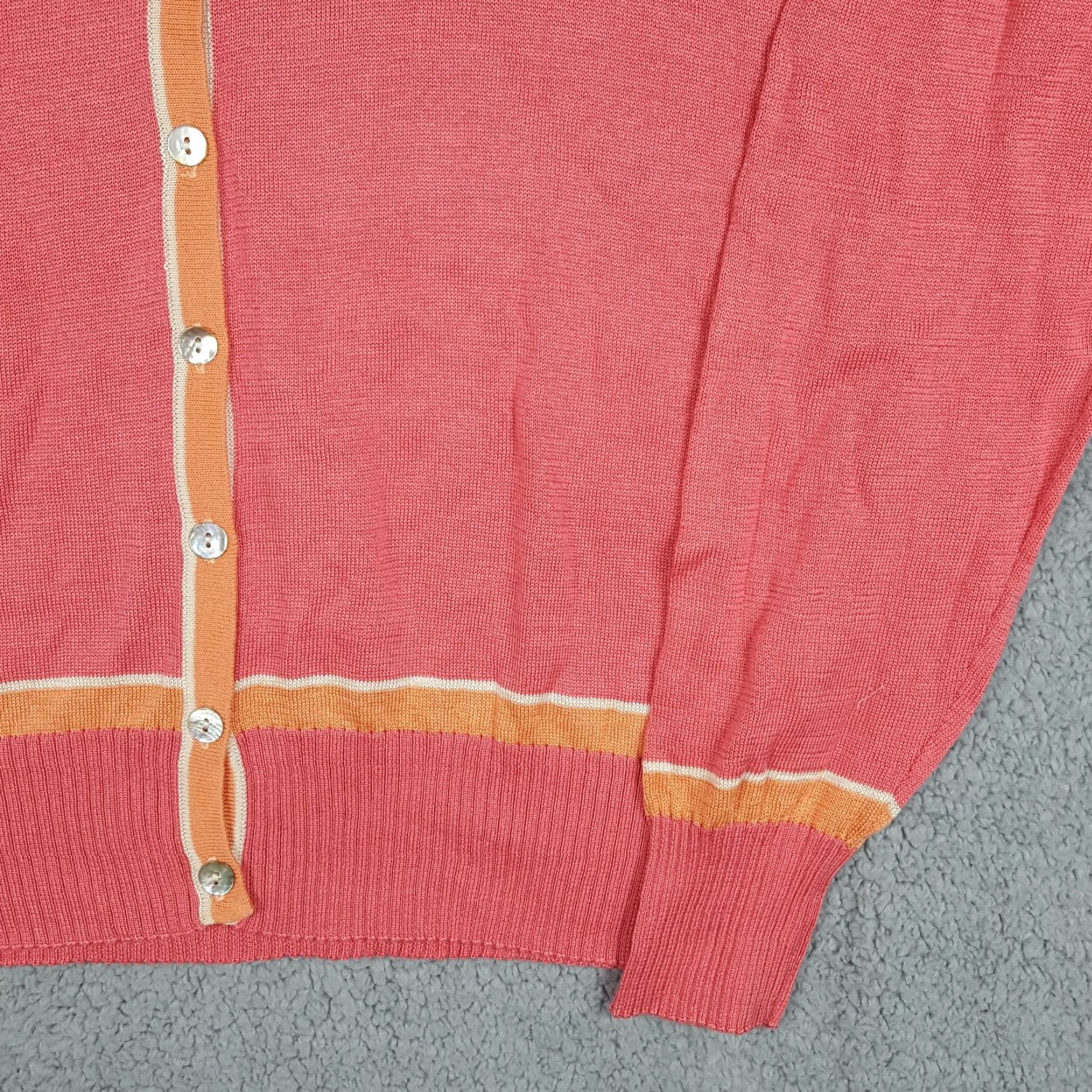 Pinko Vintage Scott Sterling Women's Cardigan Sweater S Pink Knit 90s Retro Casual Fall Winter Size S / US 4 / IT 40 - 3 Thumbnail