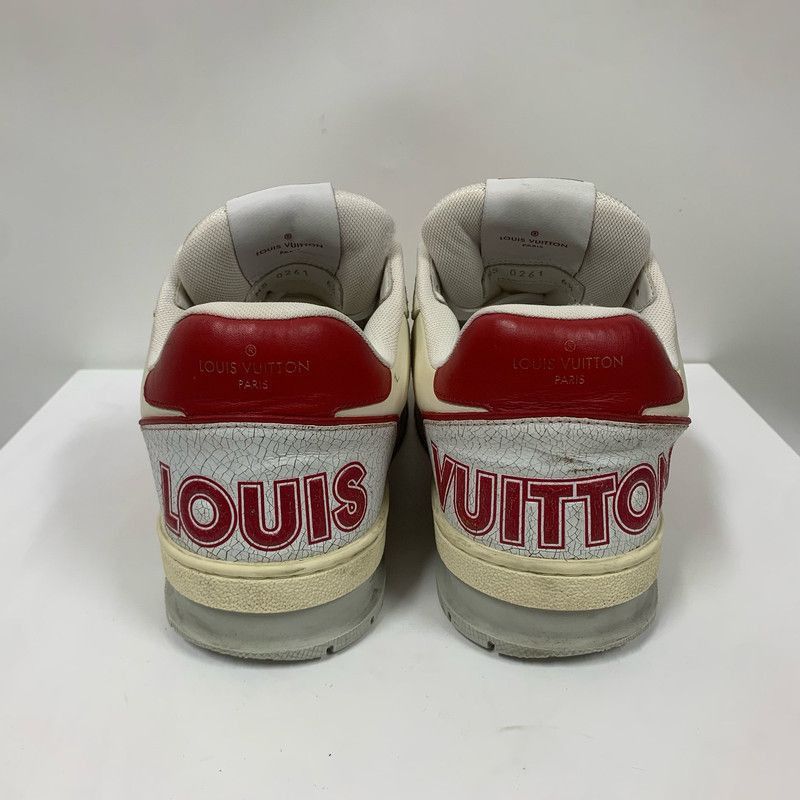 Louis Vuitton Louis Vuitton Trainer Casual Sneakers in White and Red - Size US 8.5 / EU 41-42 - 3 Thumbnail