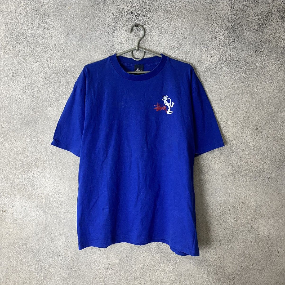 Stussy Stussy t-shirt big logo blue vintage Size US L / EU 52-54 / 3 - 1 Thumbnail